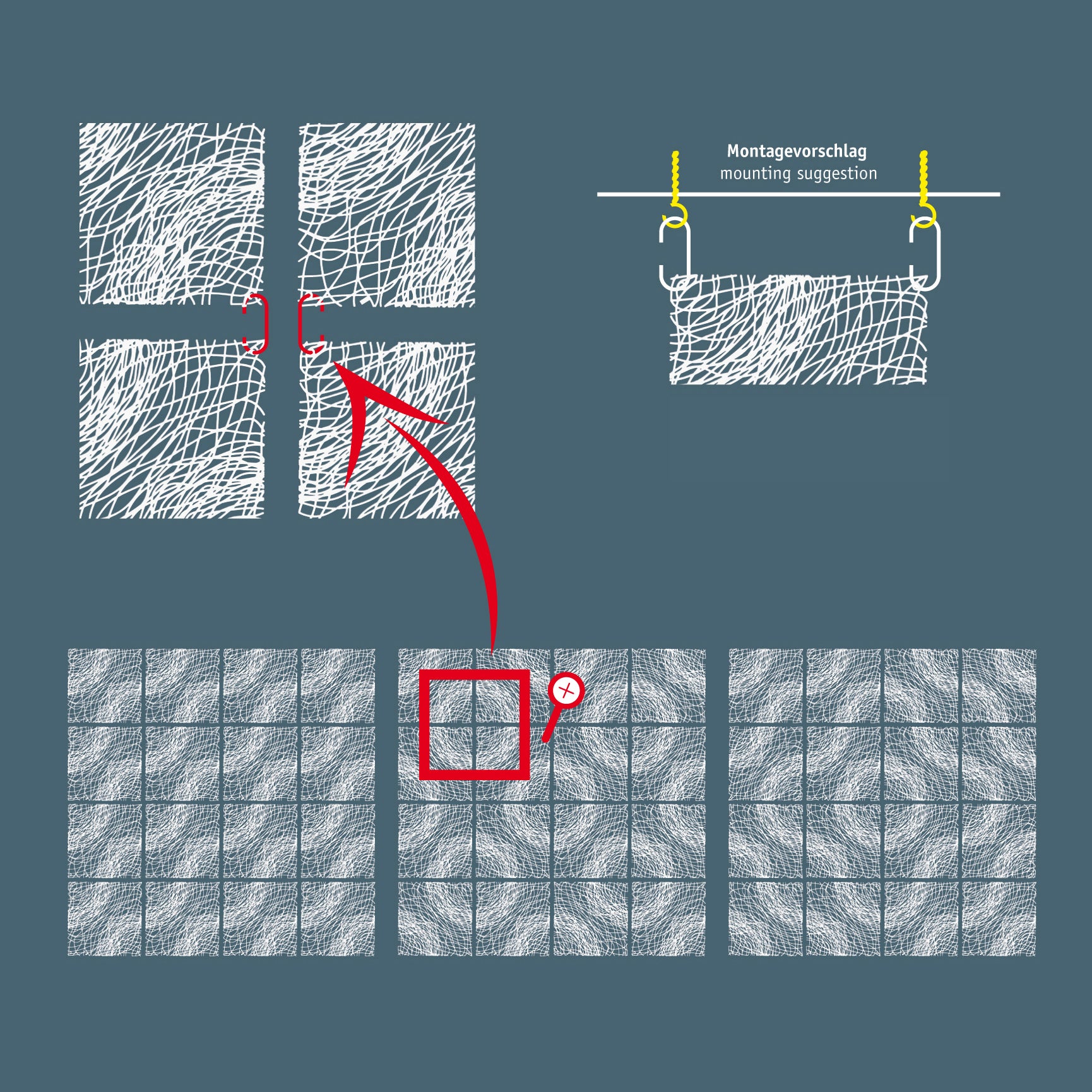 Raumteiler Dekoelement SILK 4er-Set