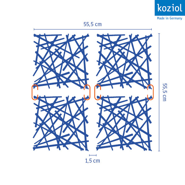 Room divider decorative element STIXX set of 4