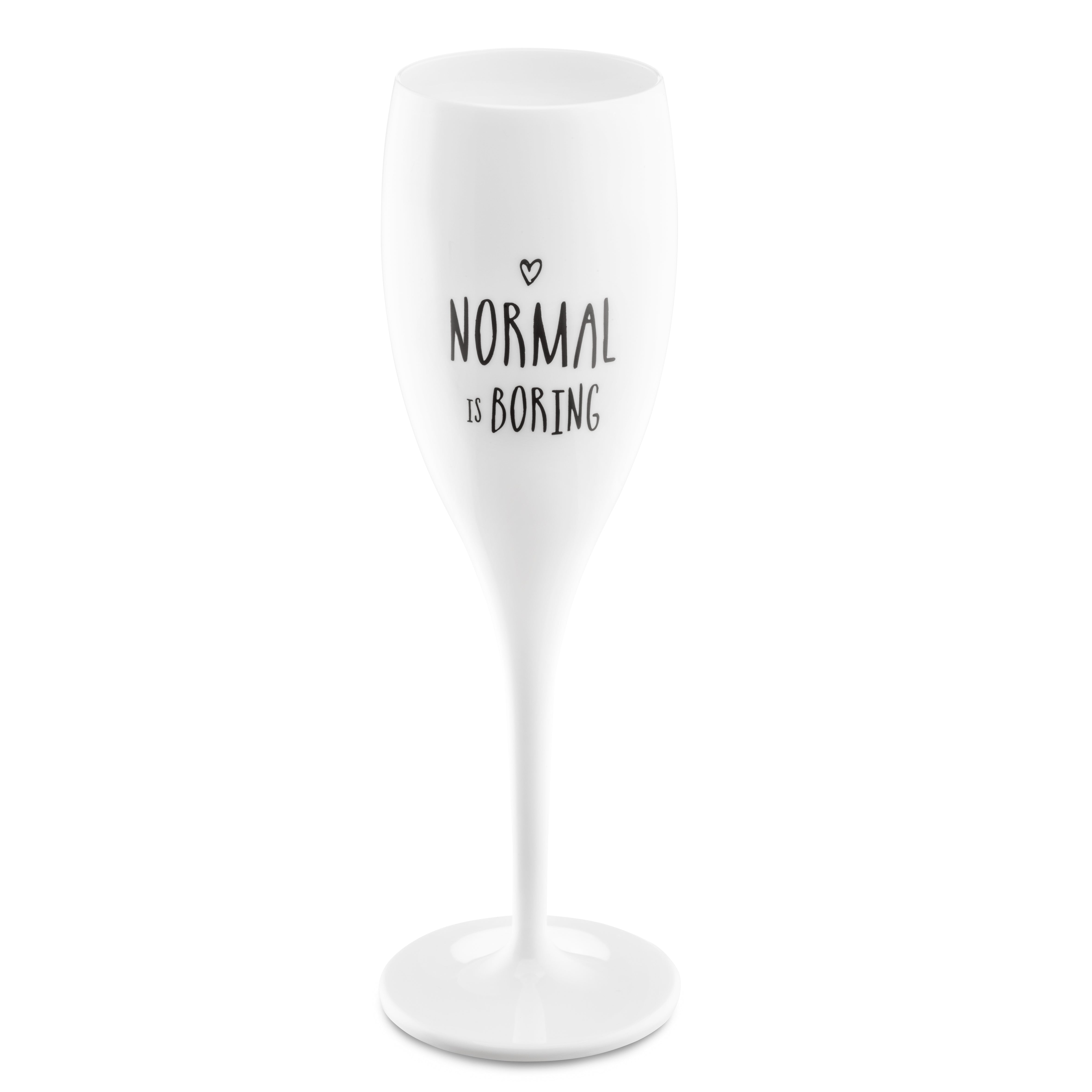Sektglas mit Druck CHEERS No. 1 NORMAL IS BORING