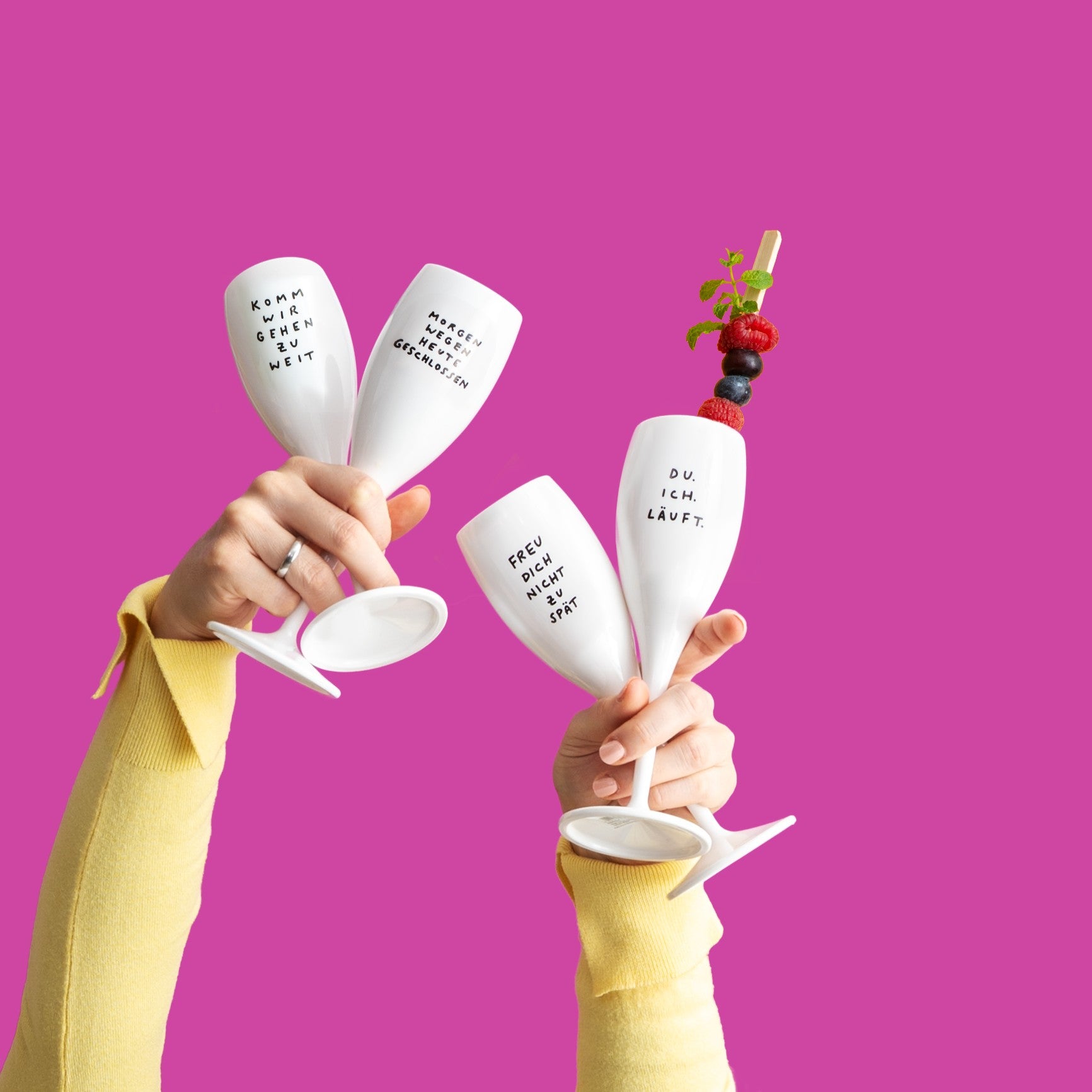 Glas mit Druck CHEERS No. 1 FREU DICH NICHT ZU SPÄT