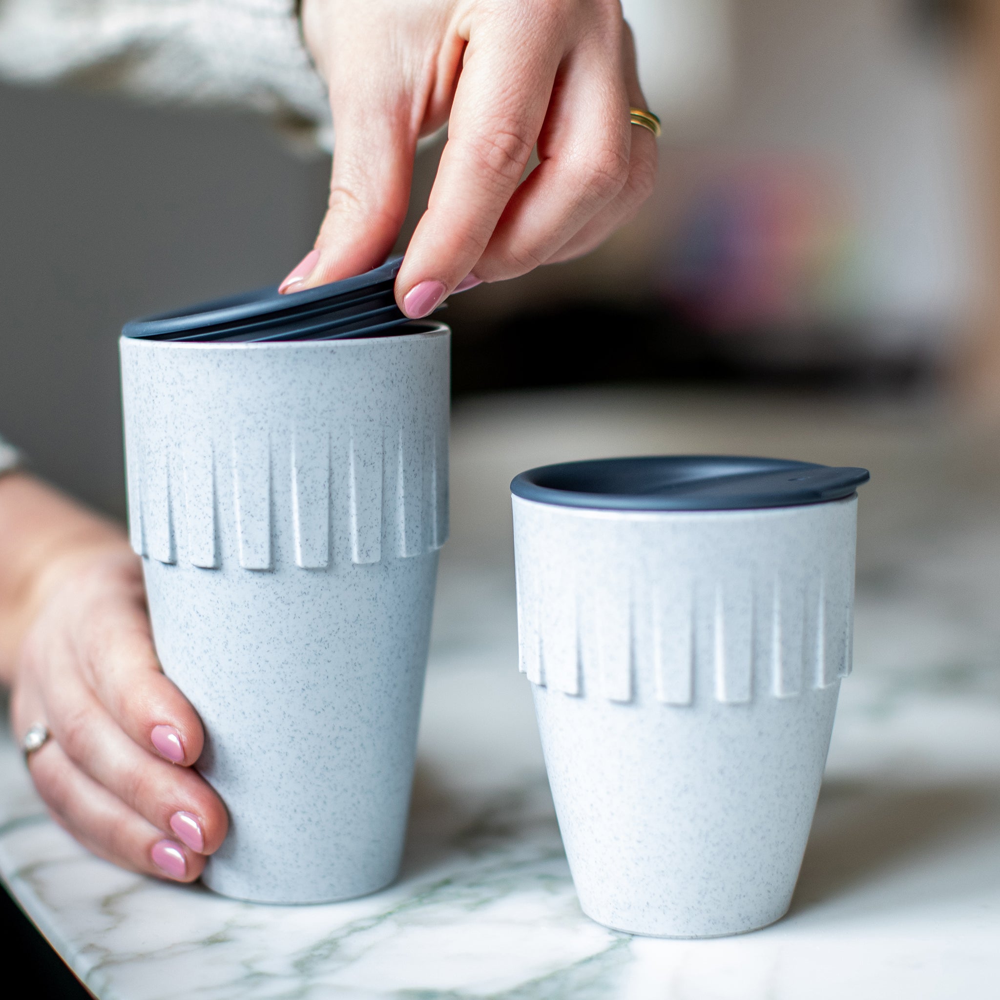 koziol Becher Cappuccino mit Deckel CONNECT COFFEE 0,3