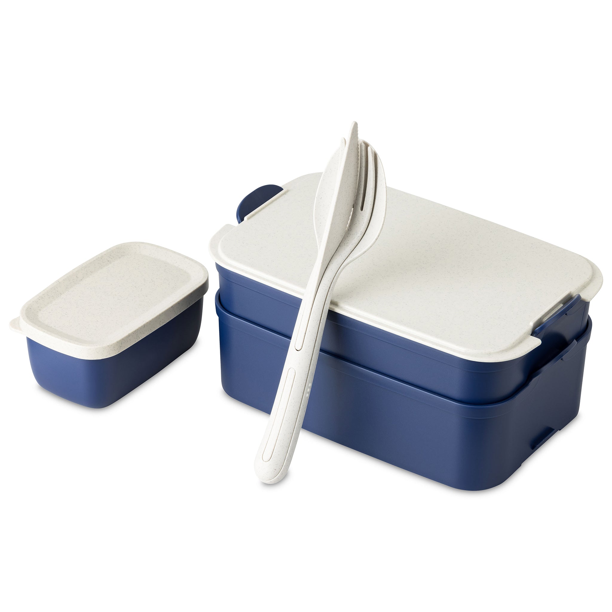 koziol Bentobox +Liquidsafe Box + Besteckset STAKK BENTOBOX READY