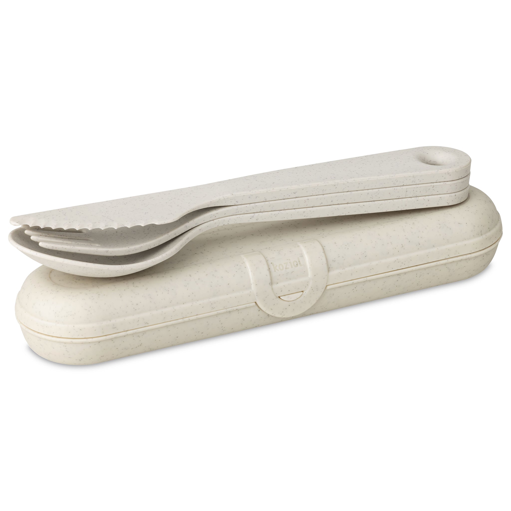 koziol Besteck Etui + Besteckset 3 teilig TWIST READY