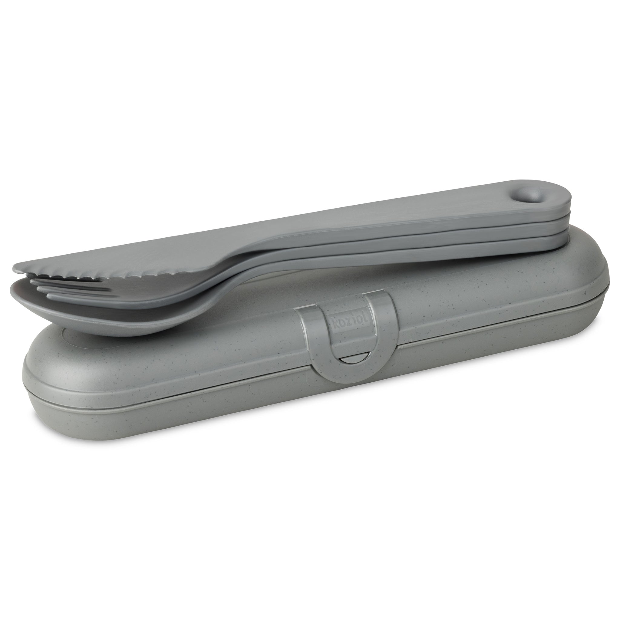 koziol Besteck Etui + Besteckset 3 teilig TWIST READY