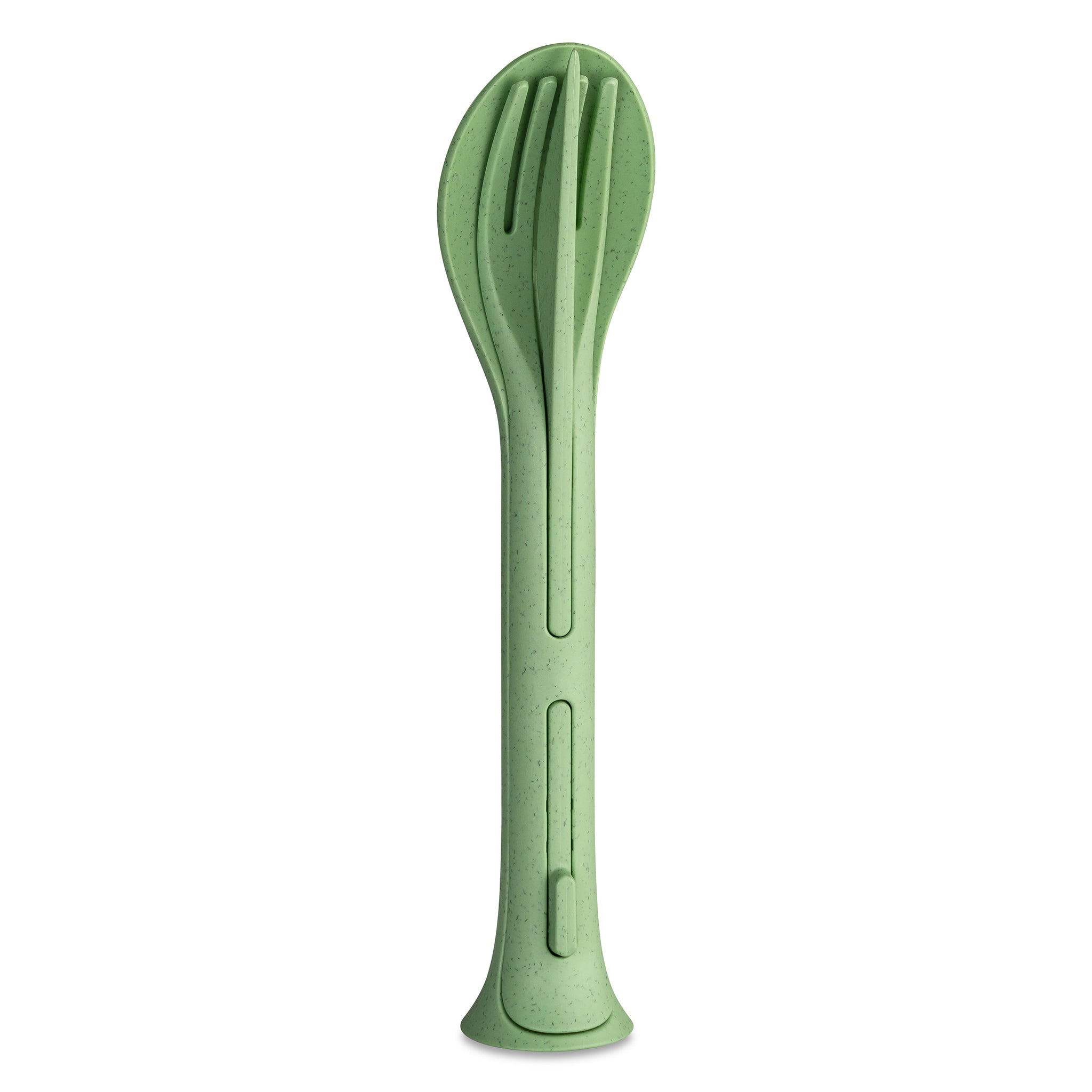 koziol Cutlery Set 3 pezzi KLIKK POCKET Nature Leaf Green