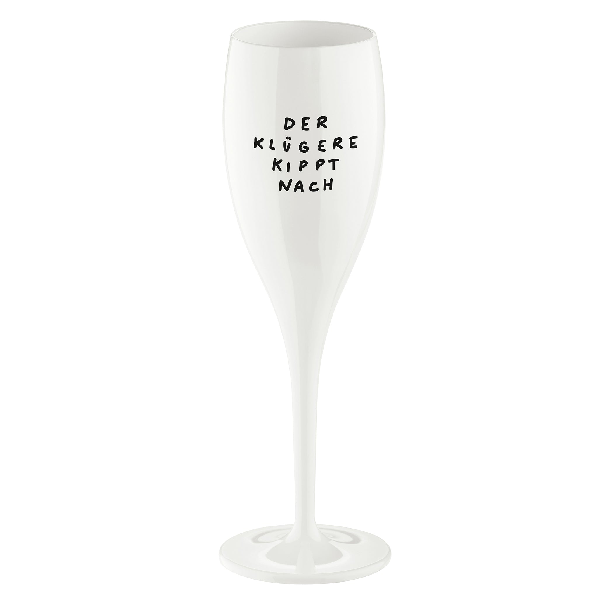 koziol Glas mit Druck CHEERS No. 1 DER KLÜGERE KIPP NACH