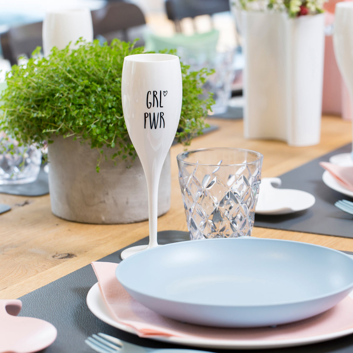koziol Glas mit Druck CHEERS No. 1 GRL PWR