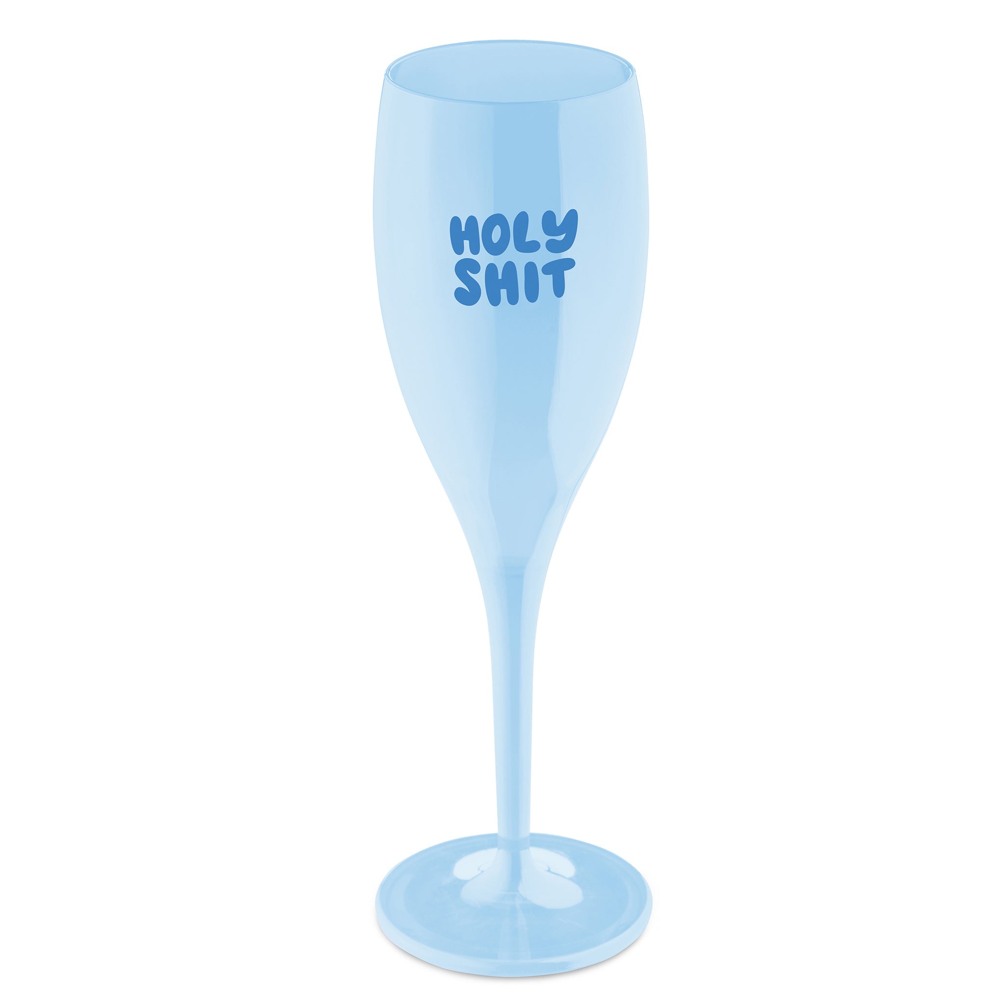 koziol Glas mit Druck CHEERS No. 1 HOLY SHIT