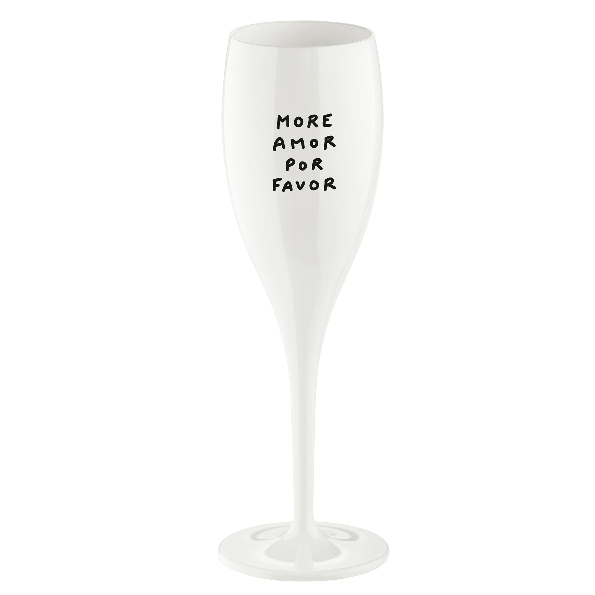 koziol Glas mit Druck CHEERS No. 1 MORE AMOR POR FAVOR
