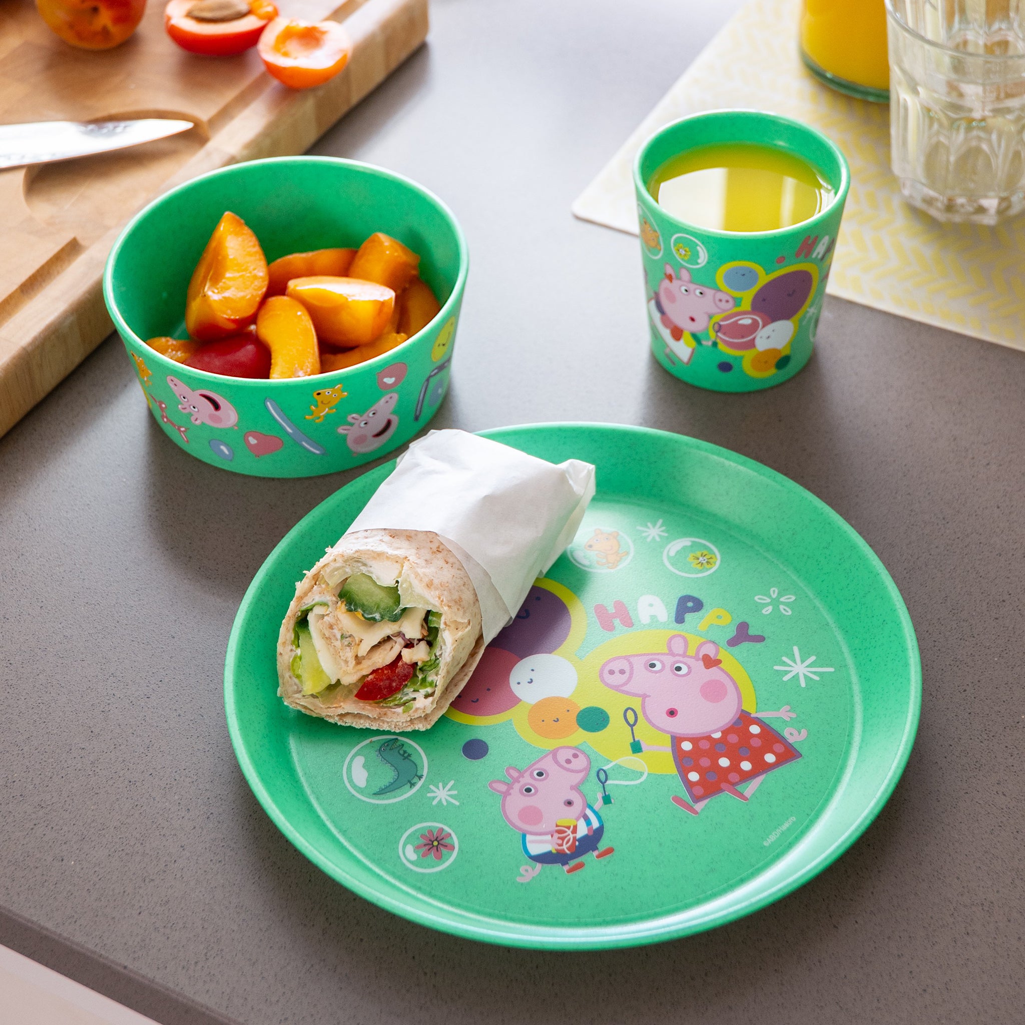 koziol Kindergeschirr-Set CONNECT PEPPA PIG POP