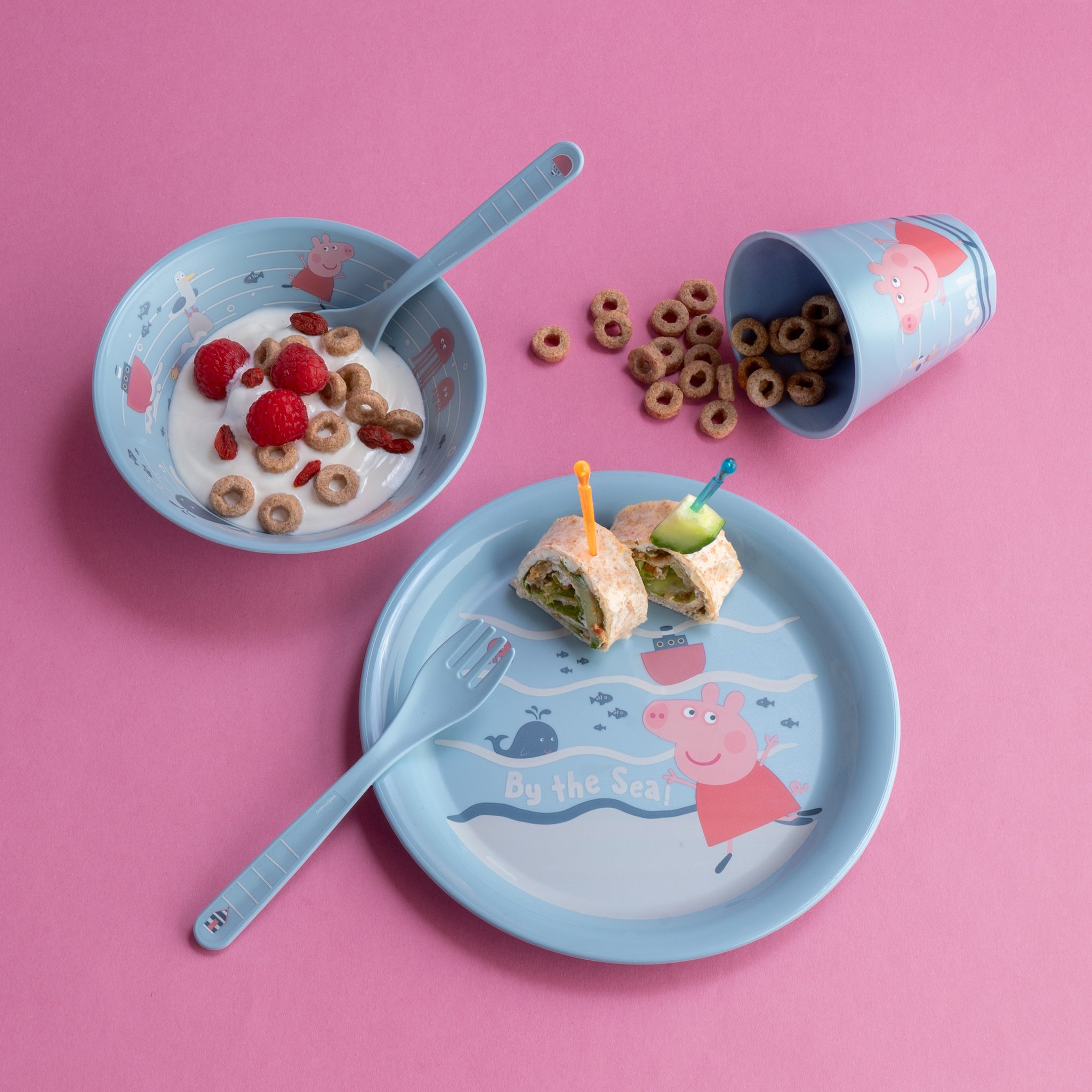 koziol Kindergeschirr-Set PEPPA PIG WAVES AT HOME