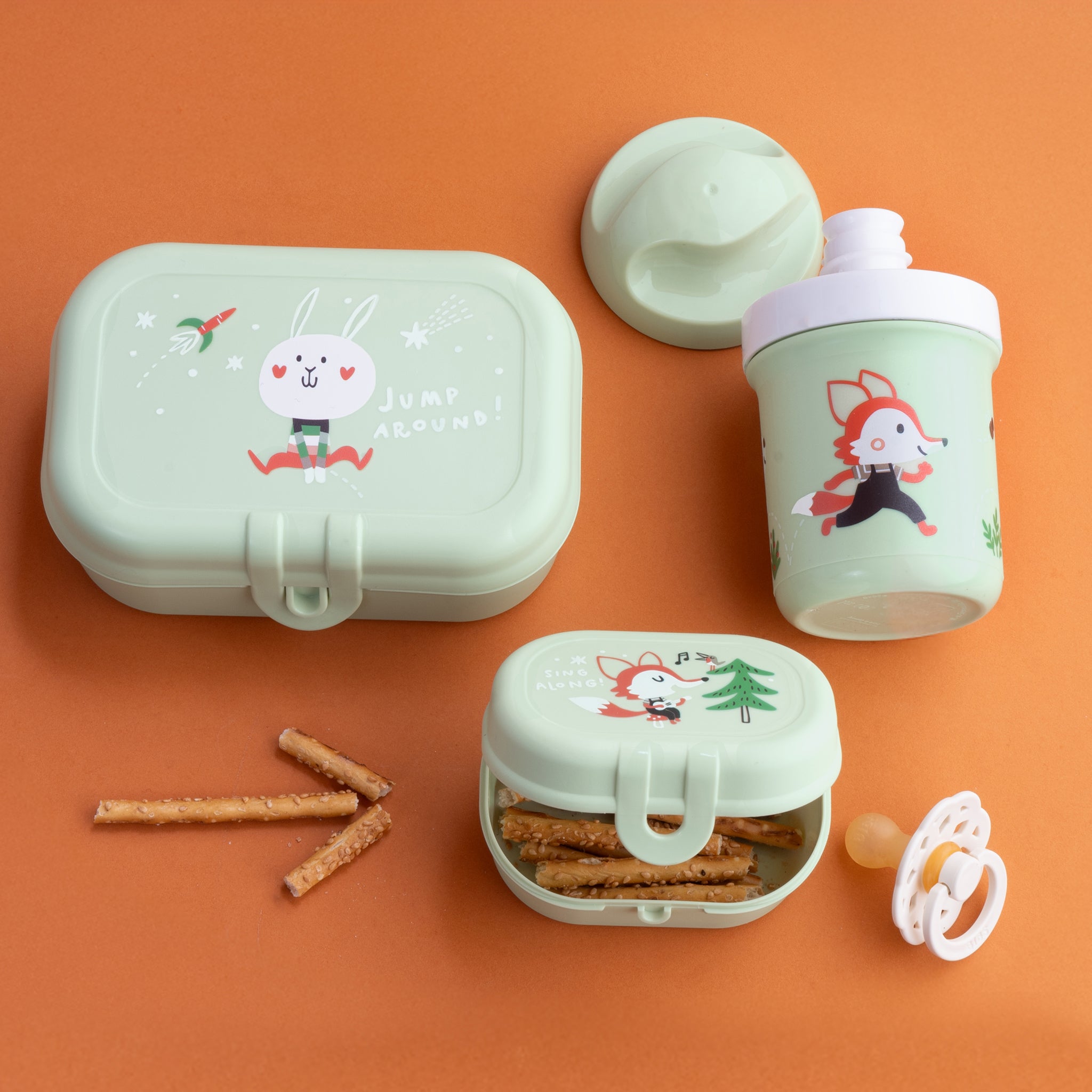 koziol Lunchbox-Set + Trinkflasche HOP ON TO GO