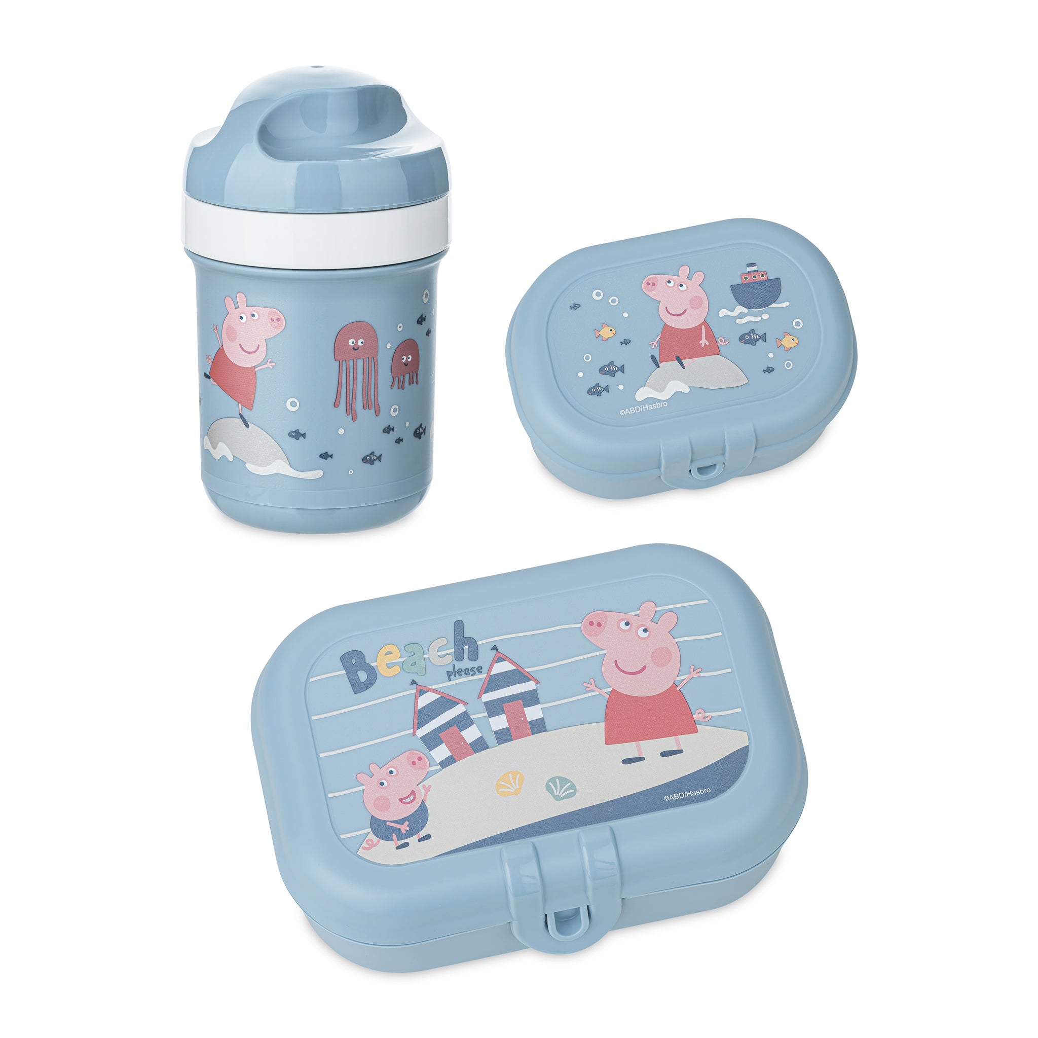 koziol Lunchbox-Set + Trinkflasche PEPPA PIG WAVES TO GO
