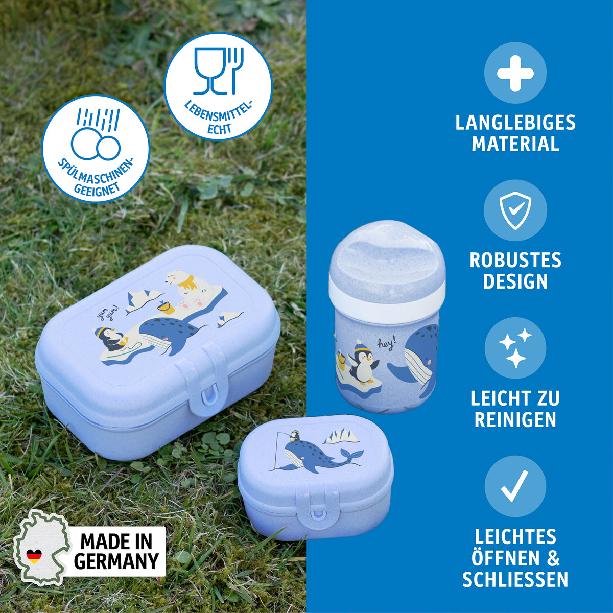 koziol Lunchbox-Set + Trinkflasche