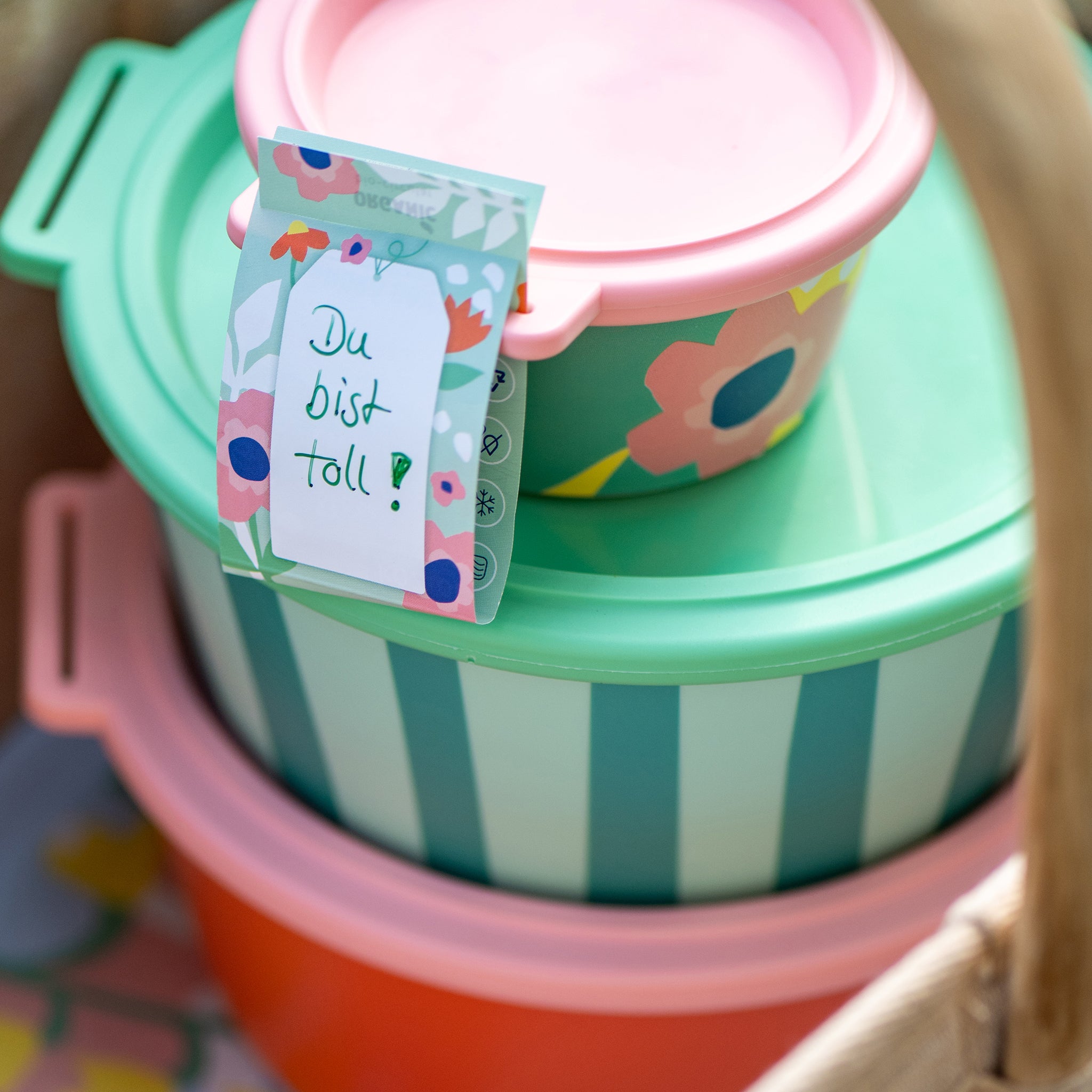 koziol Schale mit Deckel NORA BOX 1,3l STRIPES