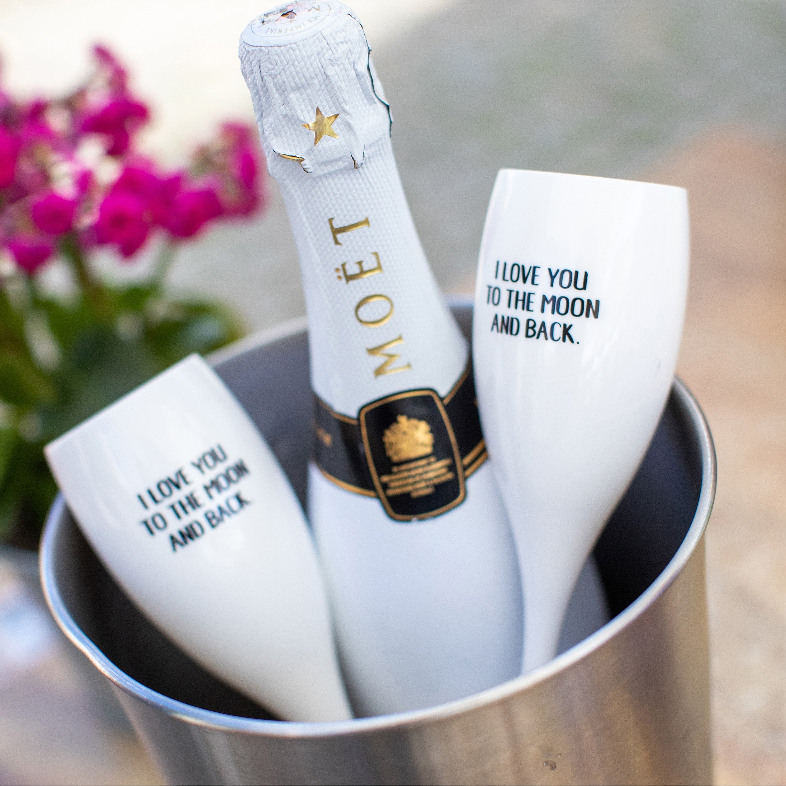 koziol Sektglas CHEERS No. 1 LOVE YOU TO THE MOON