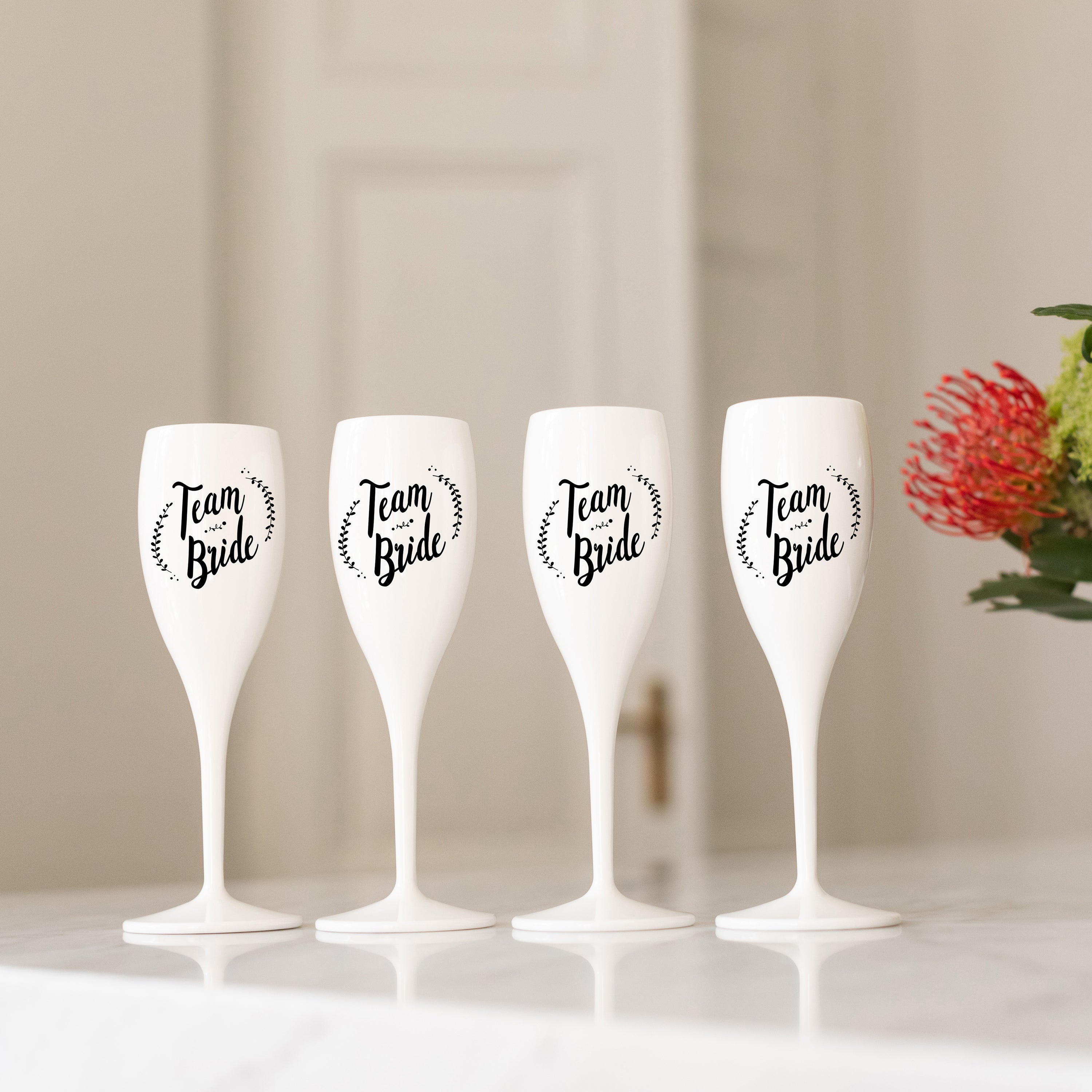 koziol Sektglas mit Druck CHEERS No. 1 TEAM BRIDE