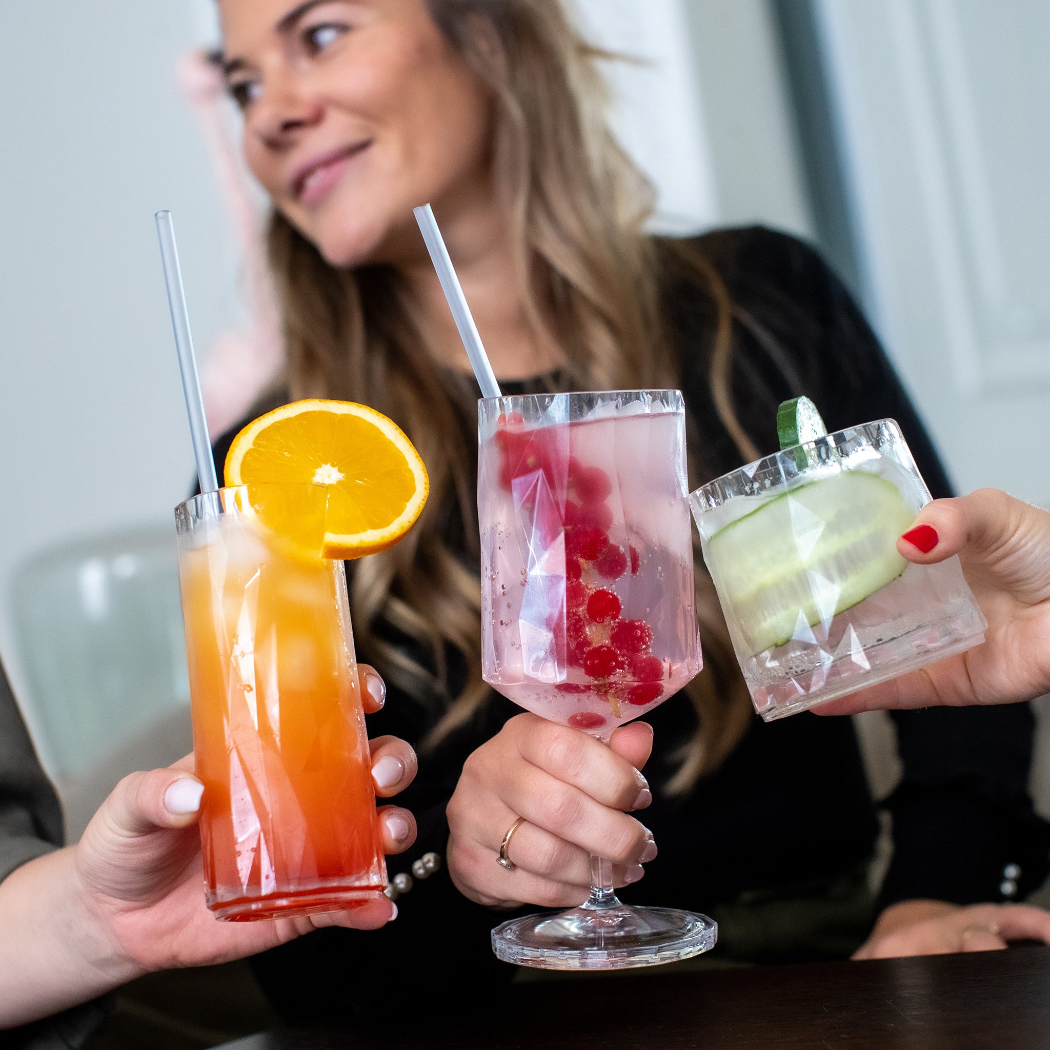 koziol Sicherheits-Trinkhalme mit Bürste CHEERS STRAWS