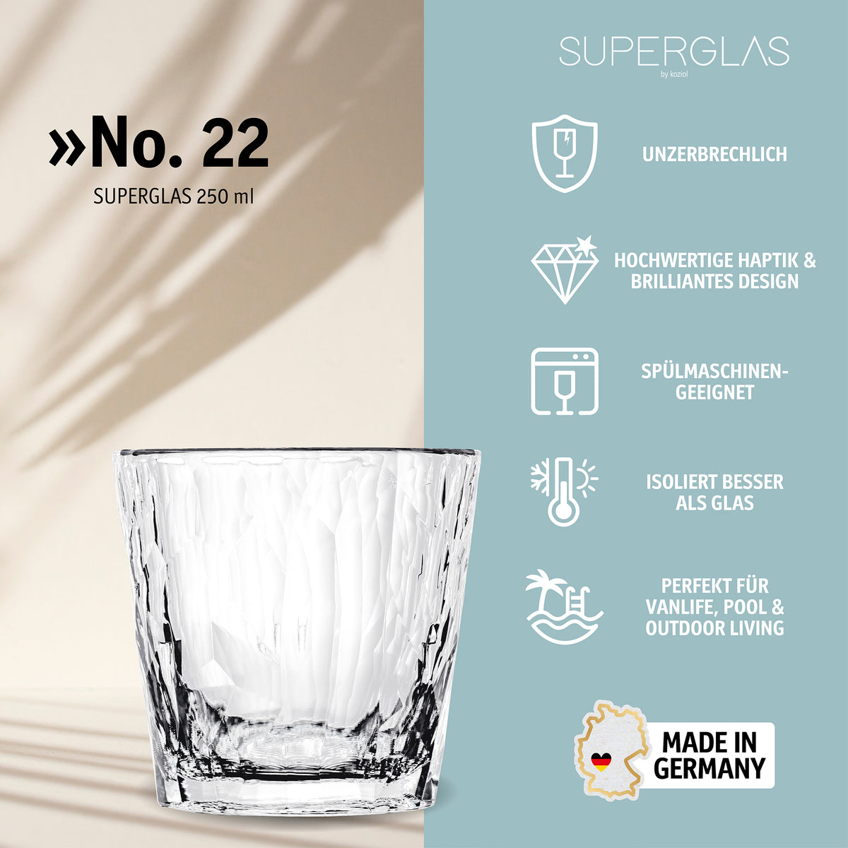 Drinking Glass Set of 2 Superglas No. 22