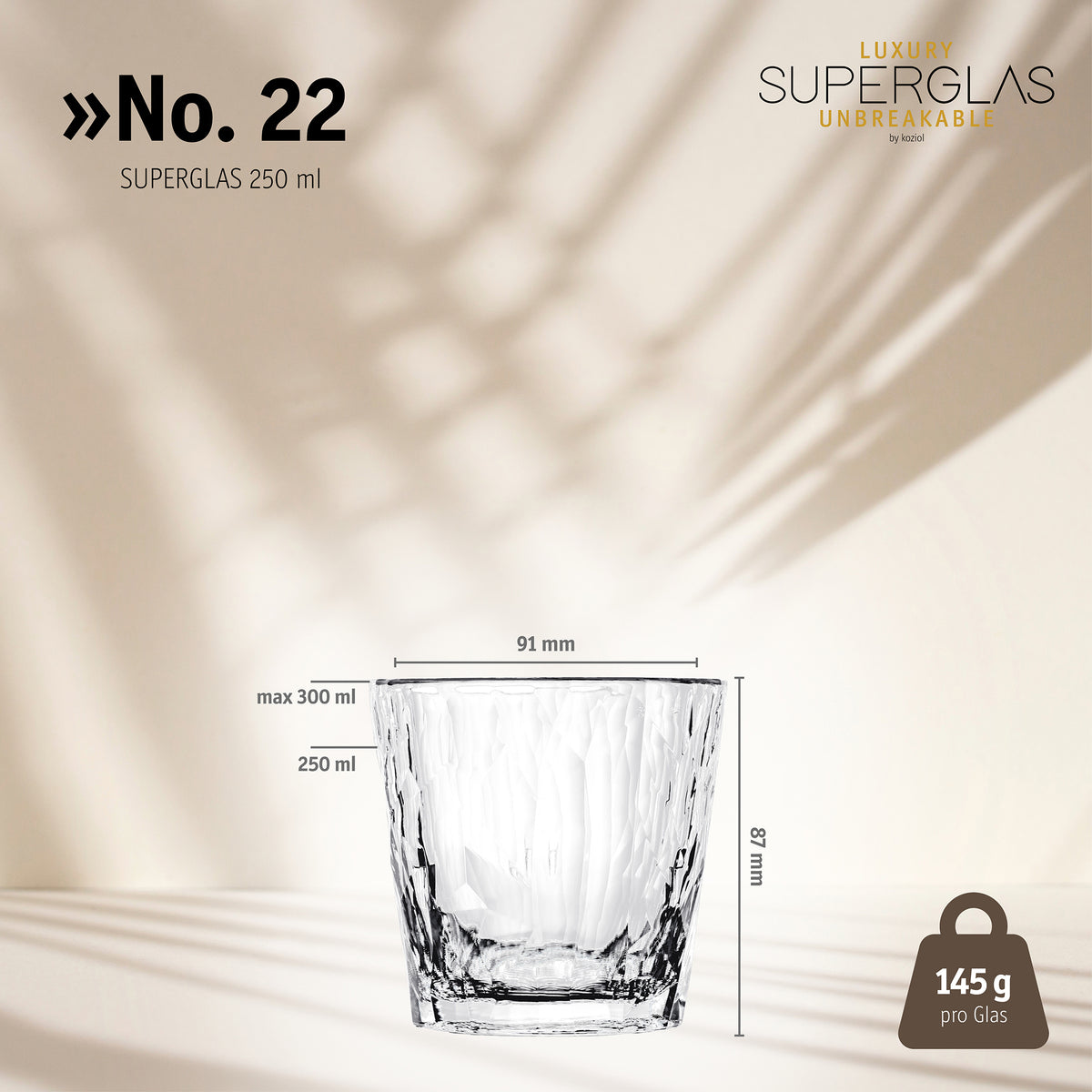 Drinking Glass Set of 2 Superglas No. 22