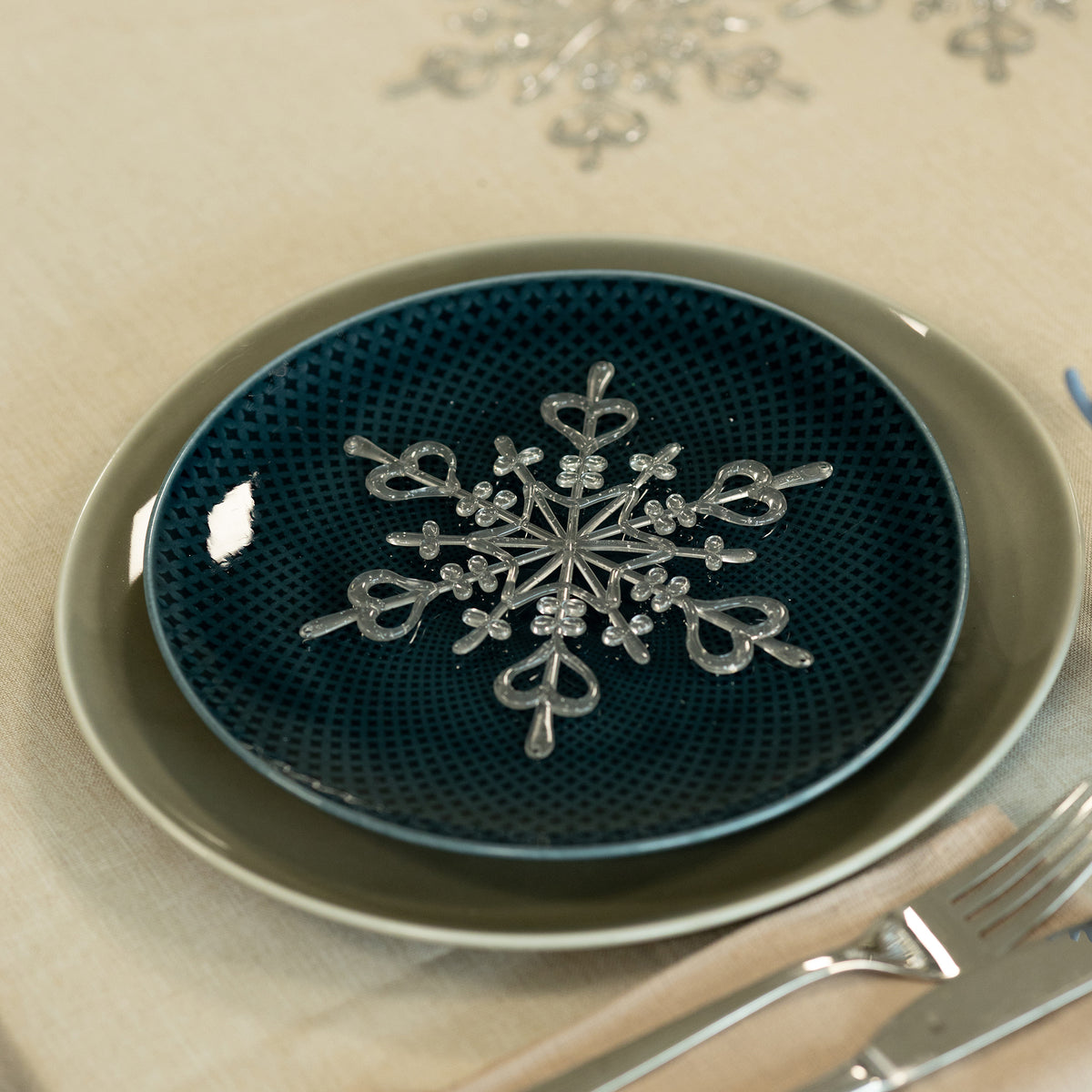 Decorative star FLAKE XS, set of 4