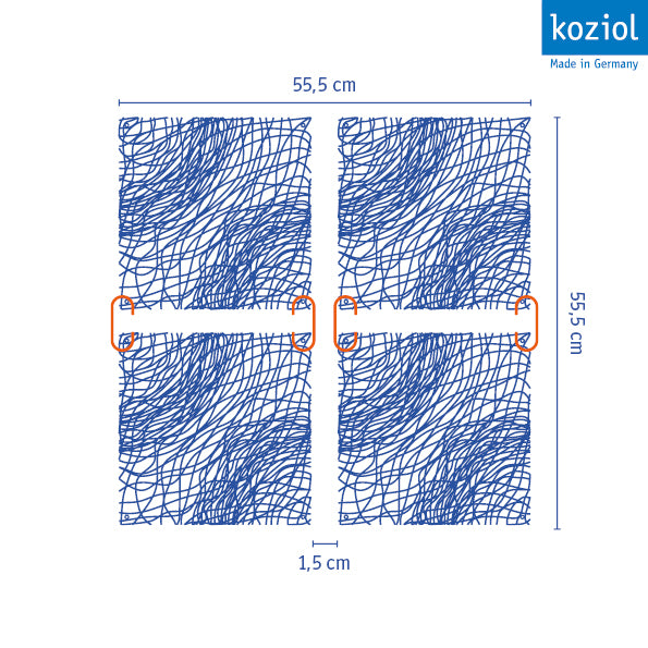 Raumteiler Dekoelement SILK  4er-Set