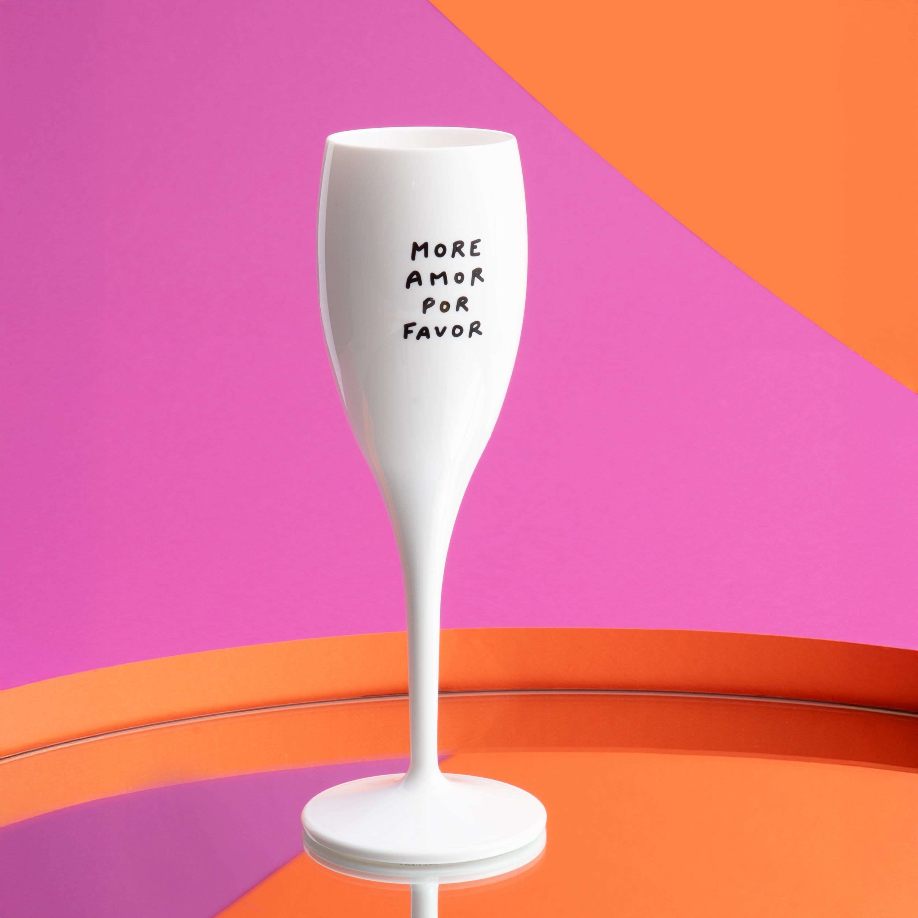 Glas mit Druck CHEERS No. 1 MORE AMOR POR FAVOR