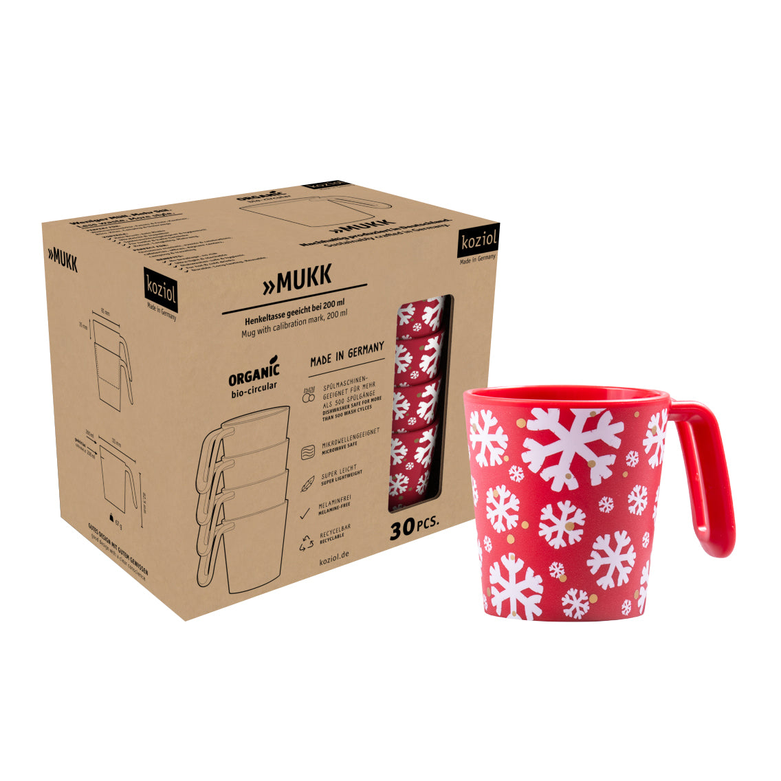 Henkeltasse MUKK SNOWGLOW 30er-Set