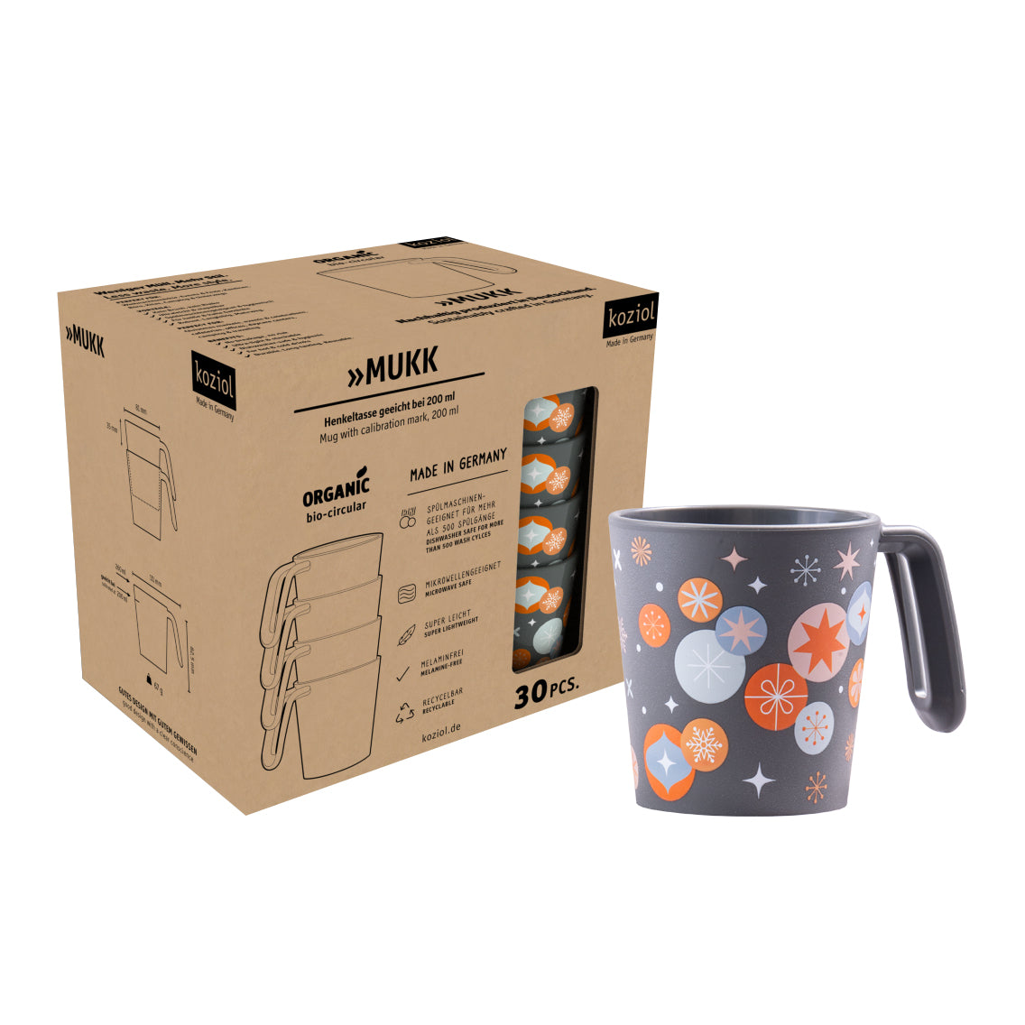 Henkeltasse MUKK FESTIVE POP 30er-Set