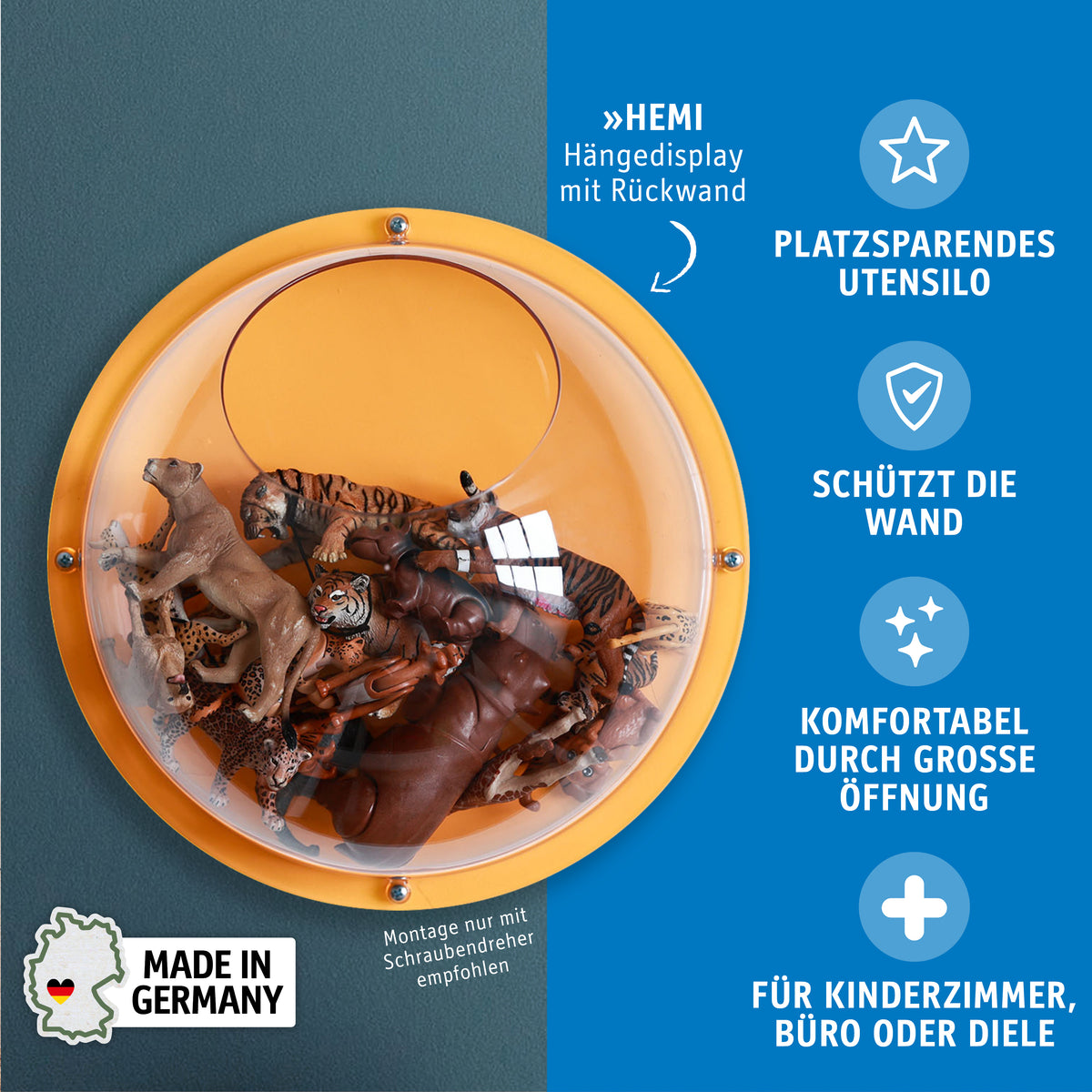 Wand-Organizer mit Rückwandscheibe HEMI