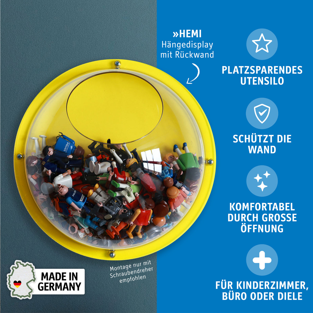 Wand-Organizer mit Rückwandscheibe HEMI