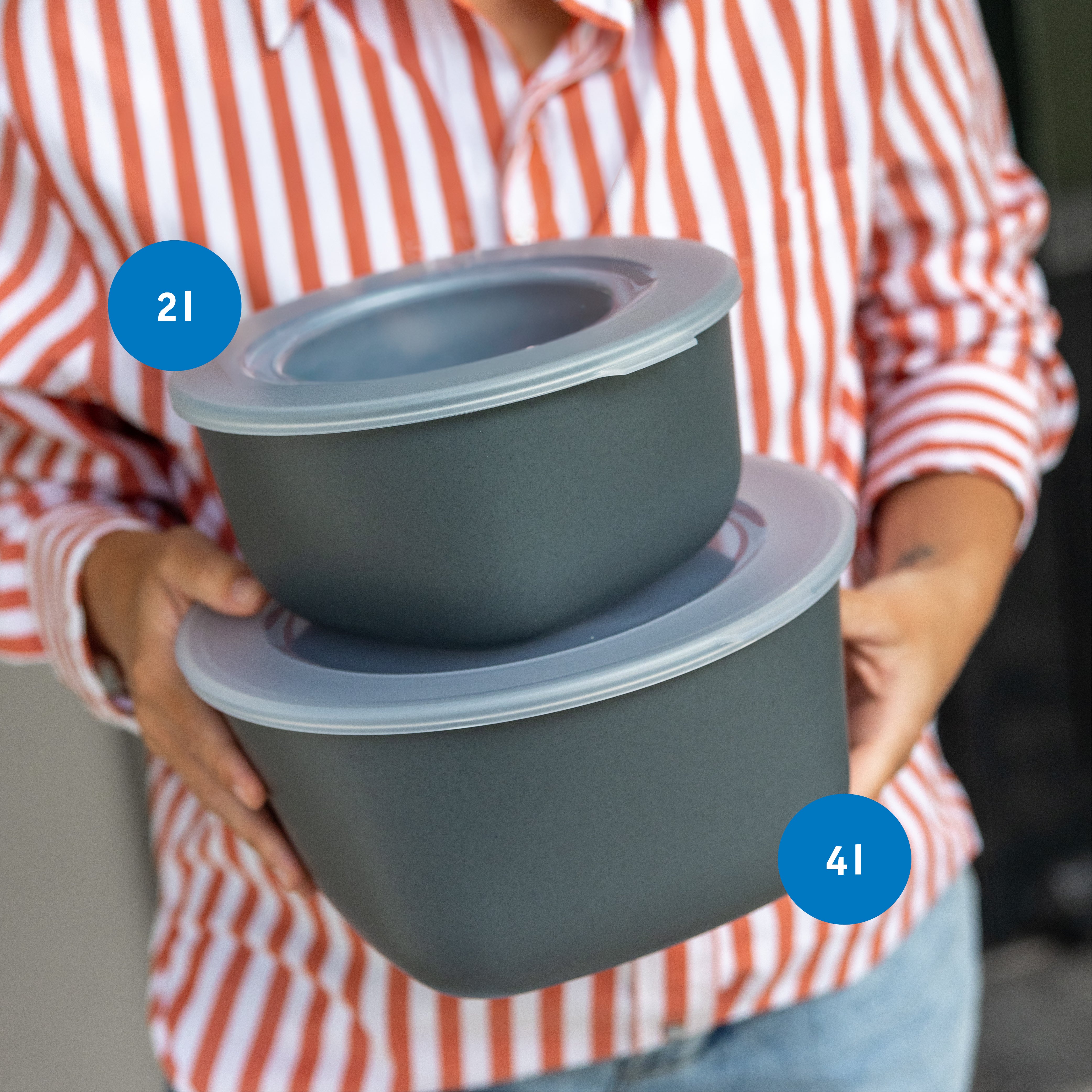 2er Set Box mit transparentem Deckel  CONNECT BOX 4