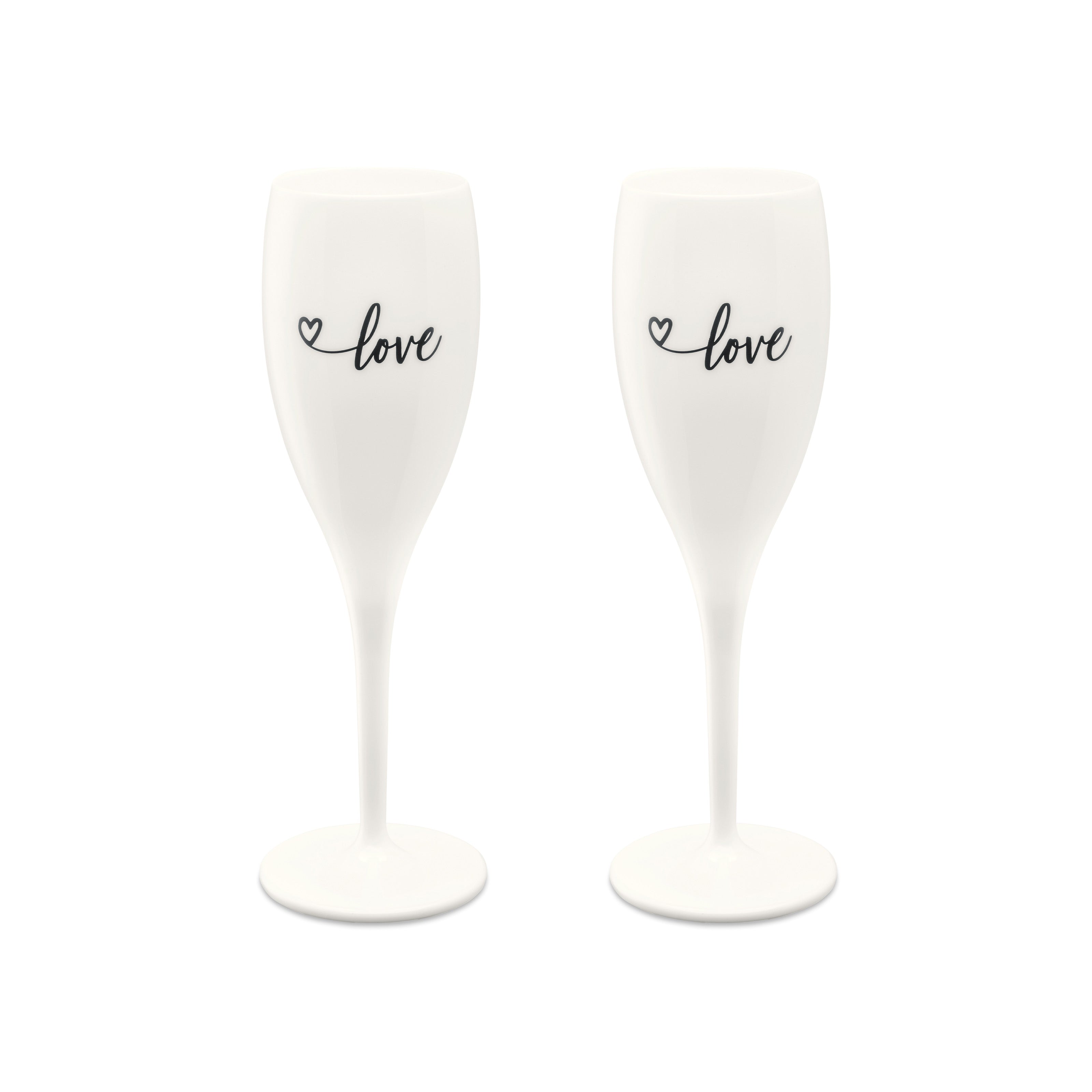 Sektglas mit Druck CHEERS No. 1 - LOVE EDITION 2er-Set