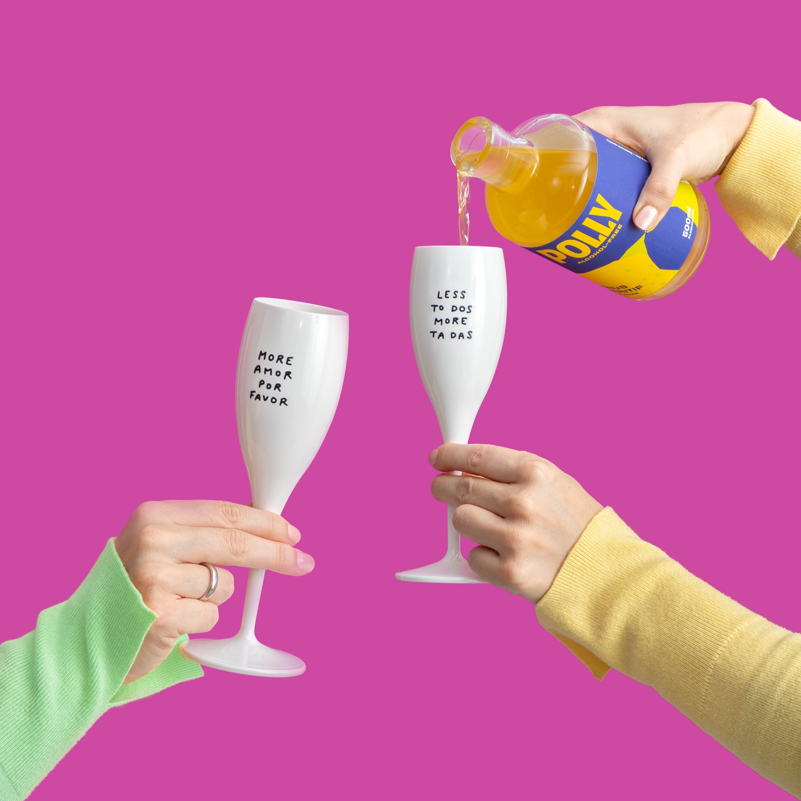 Glas mit Druck CHEERS No. 1 MORE AMOR POR FAVOR