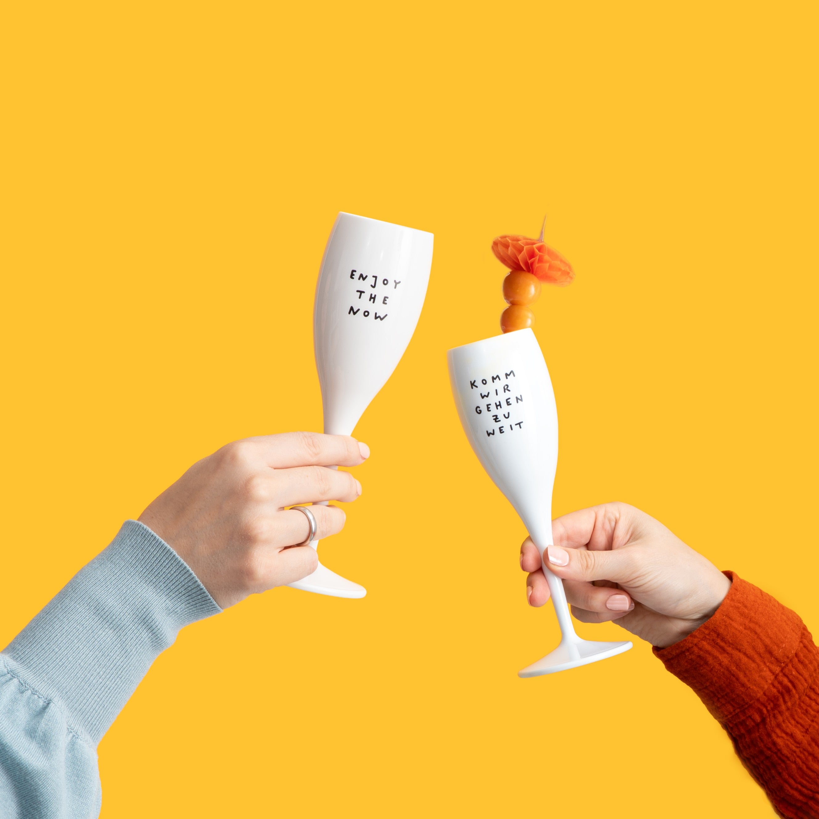 Glas mit Druck CHEERS No. 1 ENJOY THE NOW