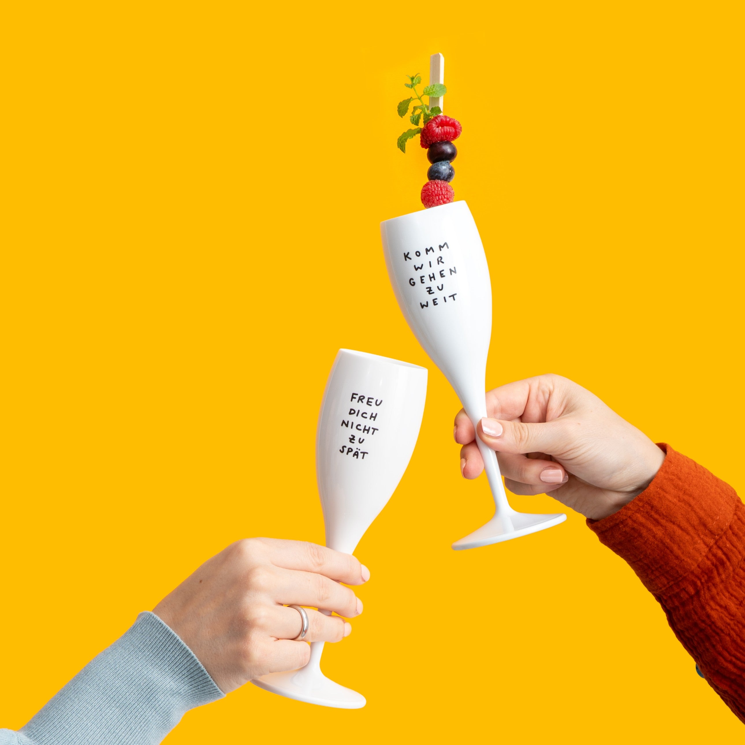 Glas mit Druck CHEERS No. 1 FREU DICH NICHT ZU SPÄT