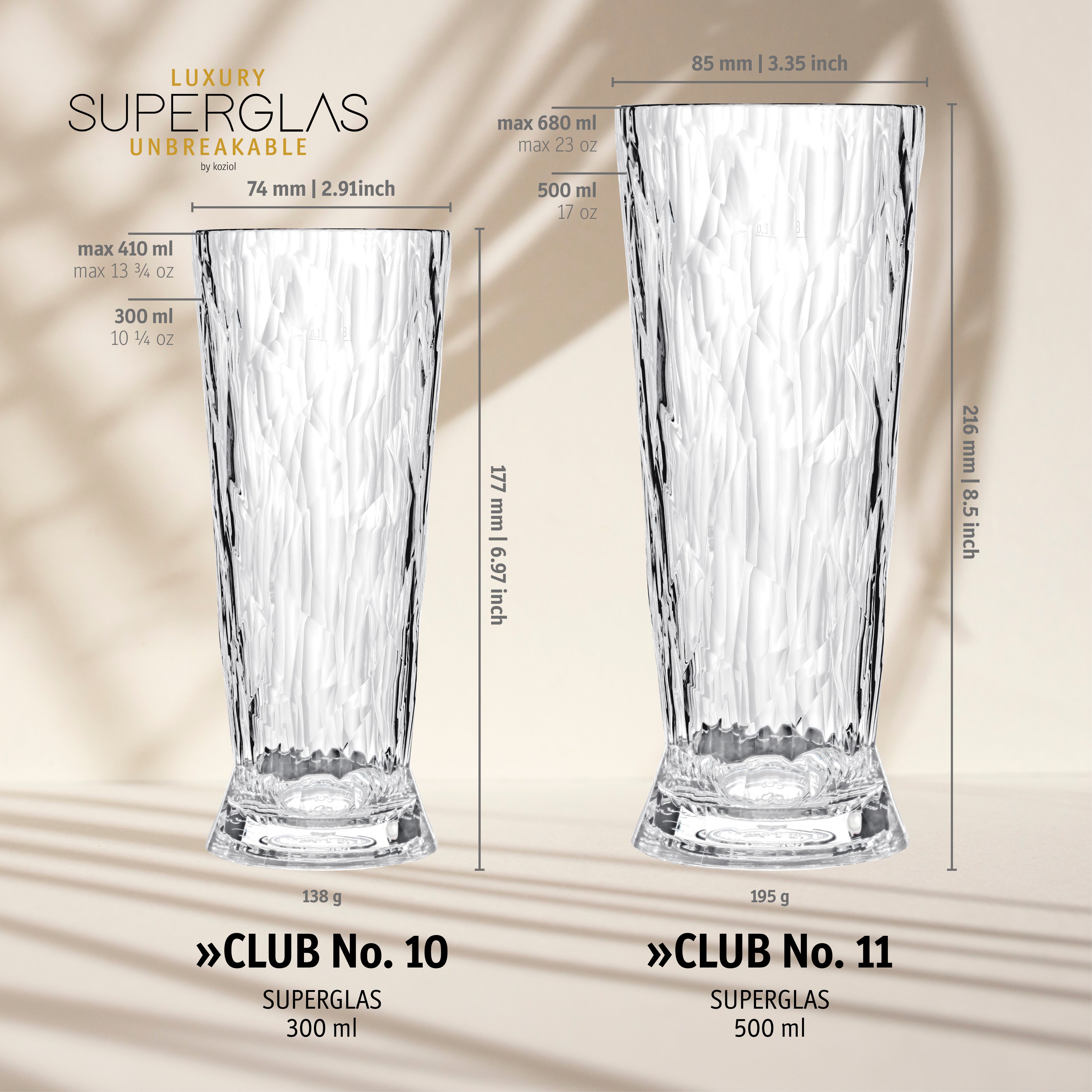 Beer glass set of 2 Superglass CLUB No. 10