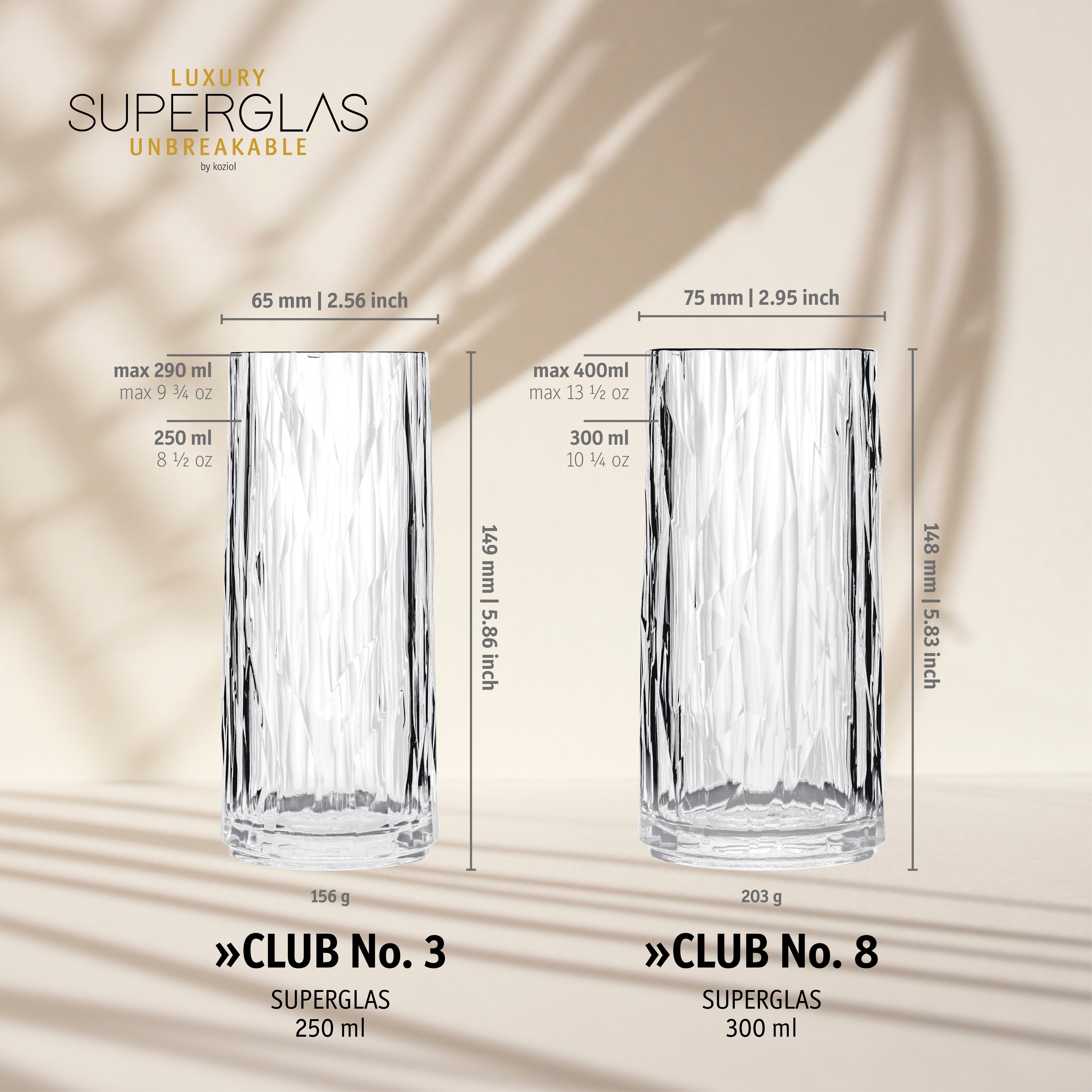 Long drink set of 2 Superglass CLUB No. 3