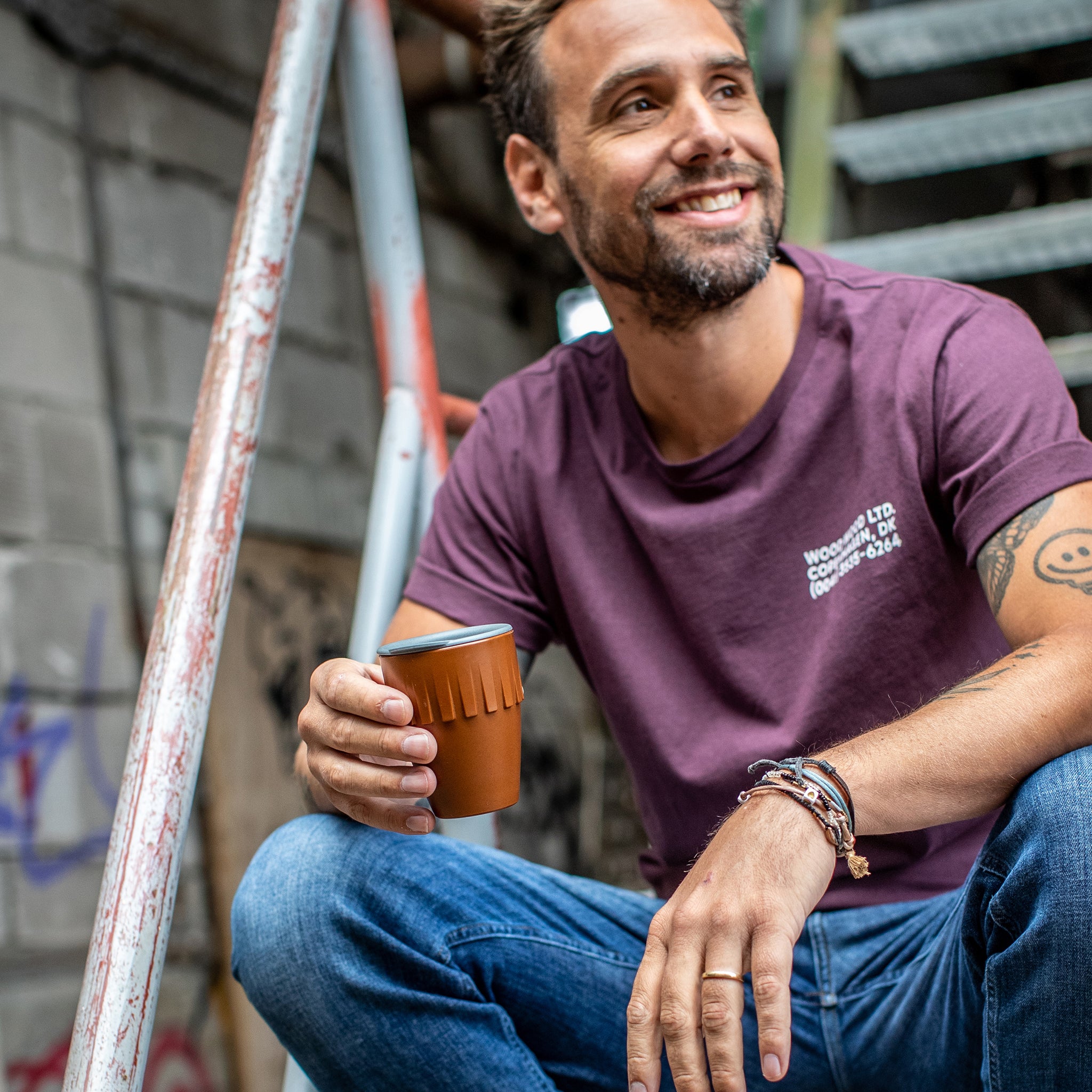 koziol Becher Cappuccino mit Deckel  CONNECT COFFEE 0,3