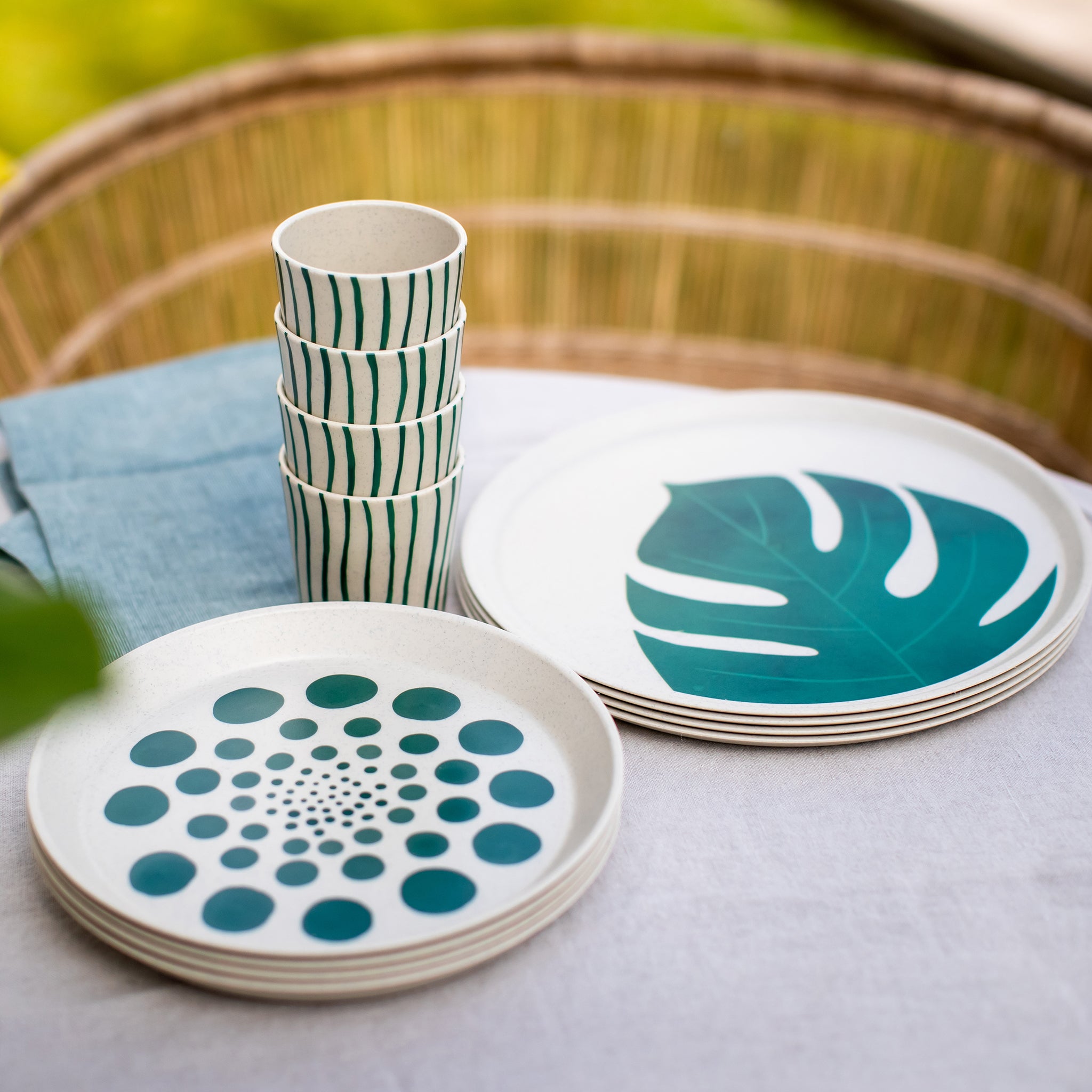 koziol Becher  CONNECT CUP S MONSTERA STRIPES