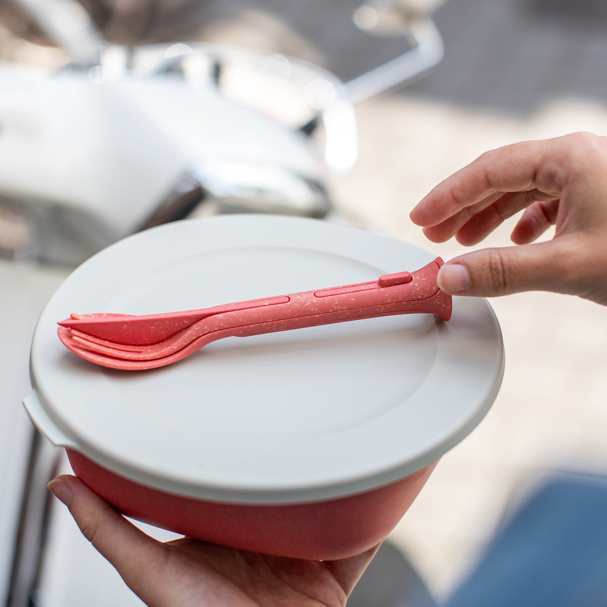 koziol Besteck-Set 3-teilig KLIKK POCKET