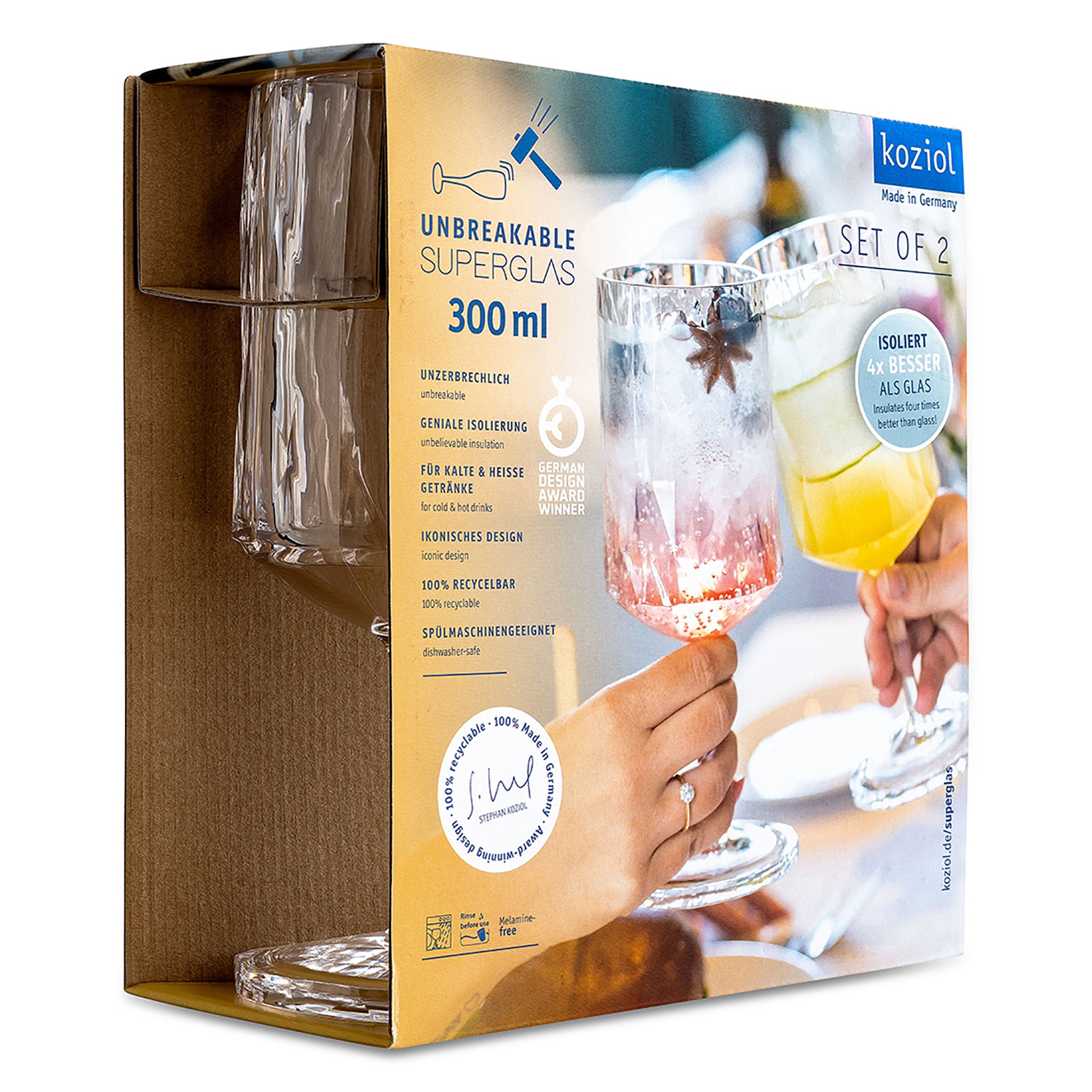 koziol Cocktailglas 2er-Set SUPERGLAS CLUB No. 4