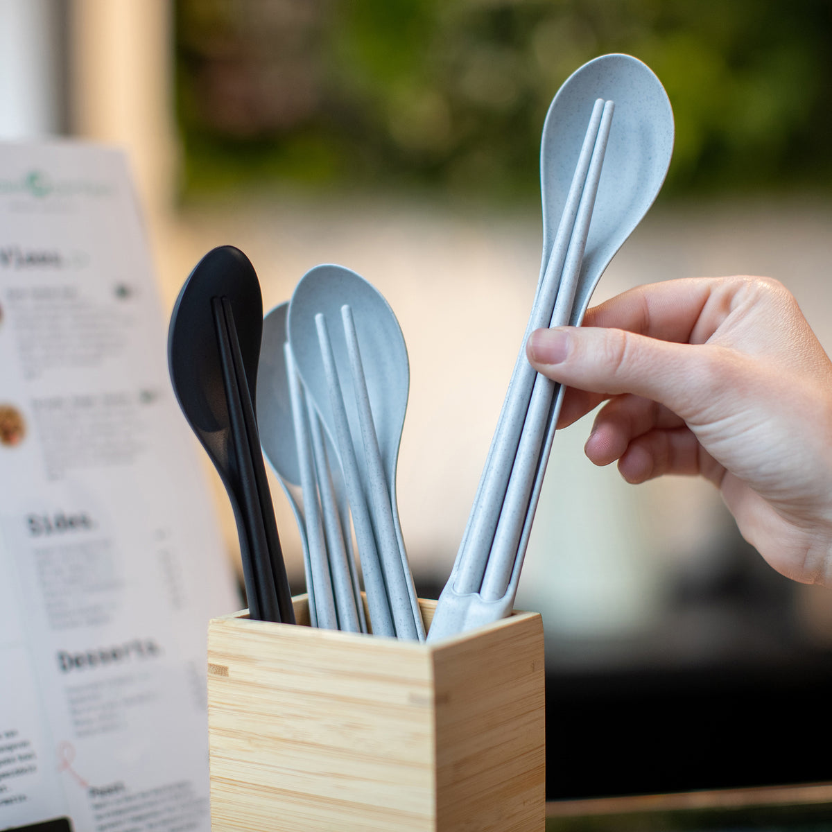 koziol Essstäbchen-Löffel-Set MOVE CHOPSTICKS INKL. SPOON