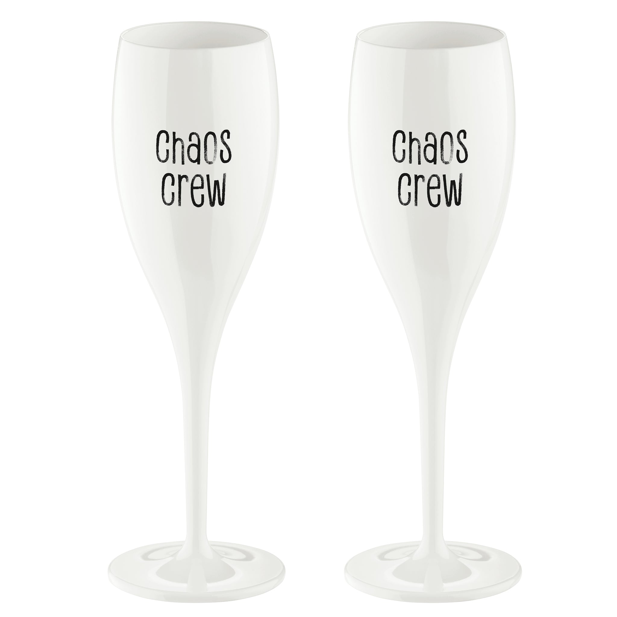 koziol Sektglas mit Druck CHEERS No. 1 CHAOS CREW