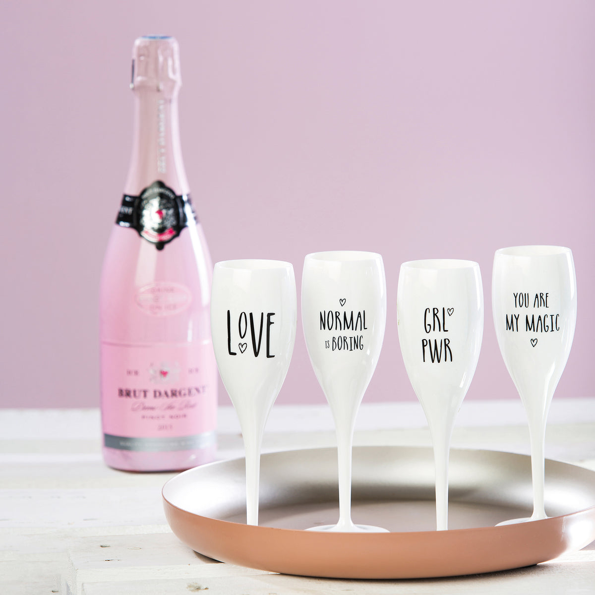 koziol Glas mit Druck CHEERS No. 1 GRL PWR