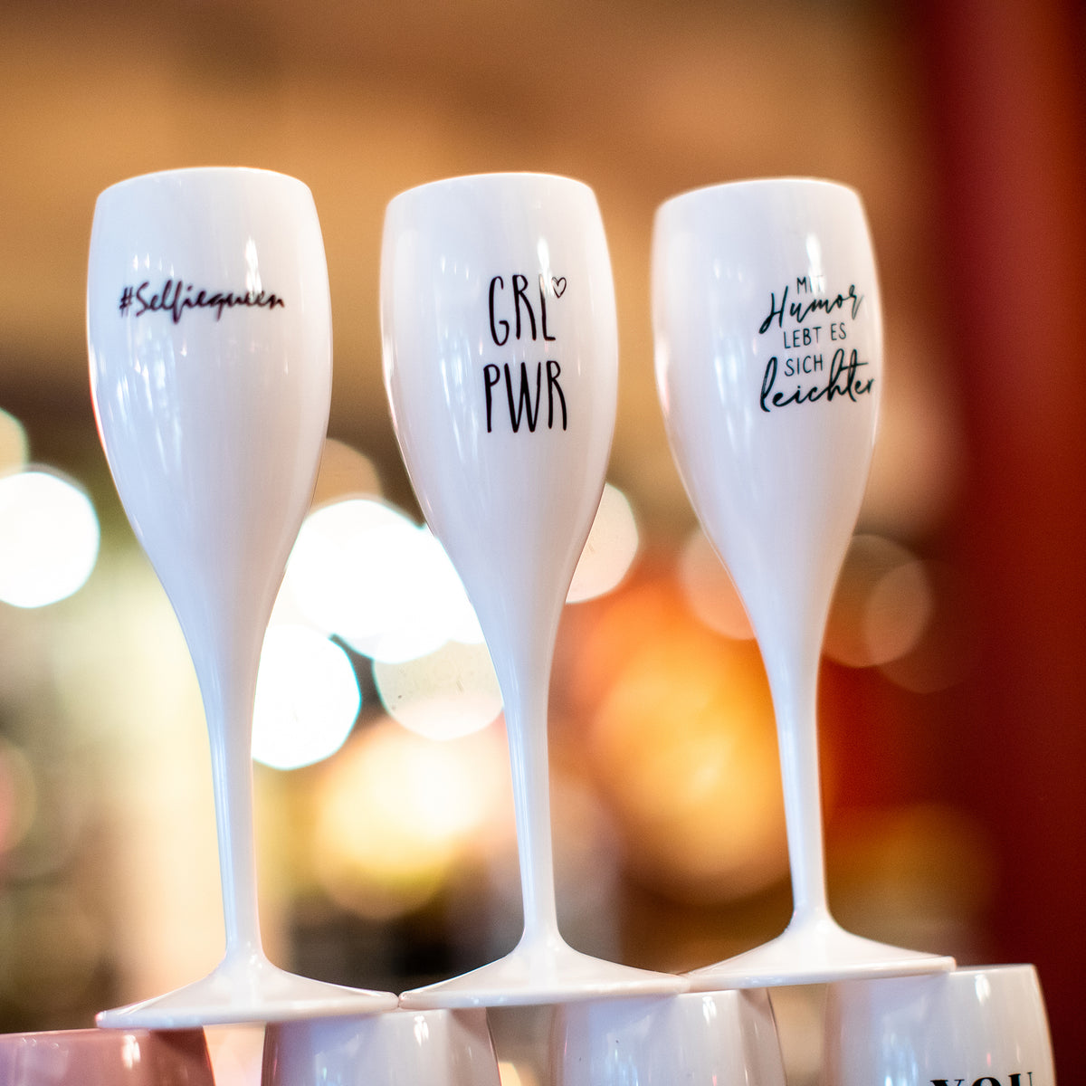 koziol Glas mit Druck CHEERS No. 1 GRL PWR