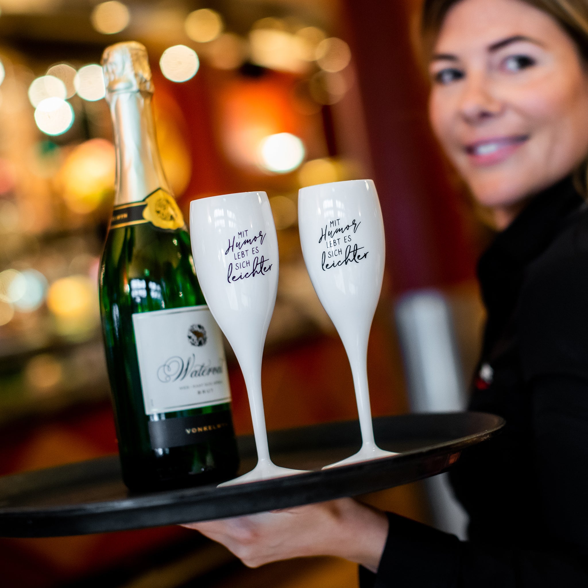 koziol Glas mit Druck CHEERS No. 1 MIT HUMOR