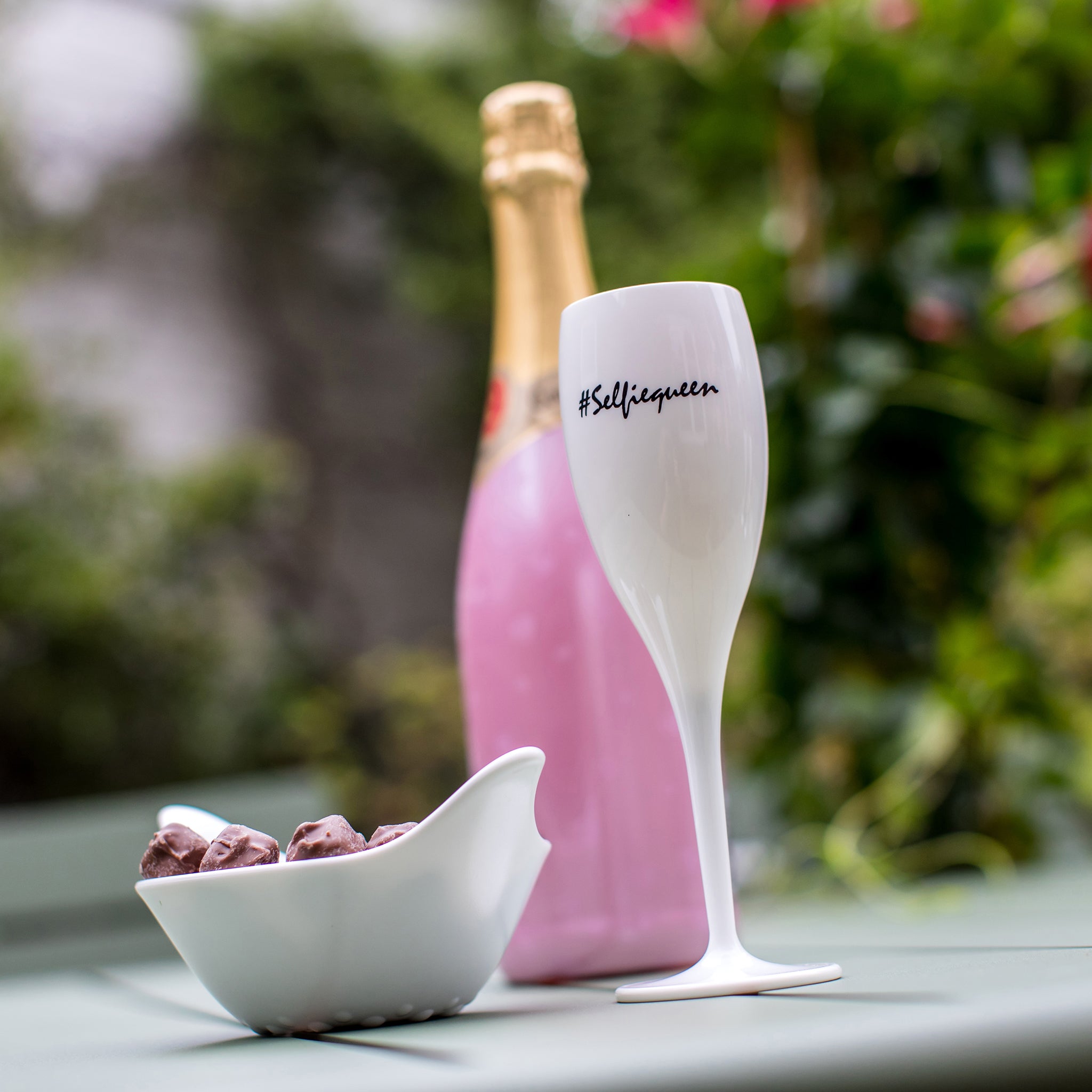 koziol Glas mit Druck CHEERS No. 1 SELFIEQUEEN