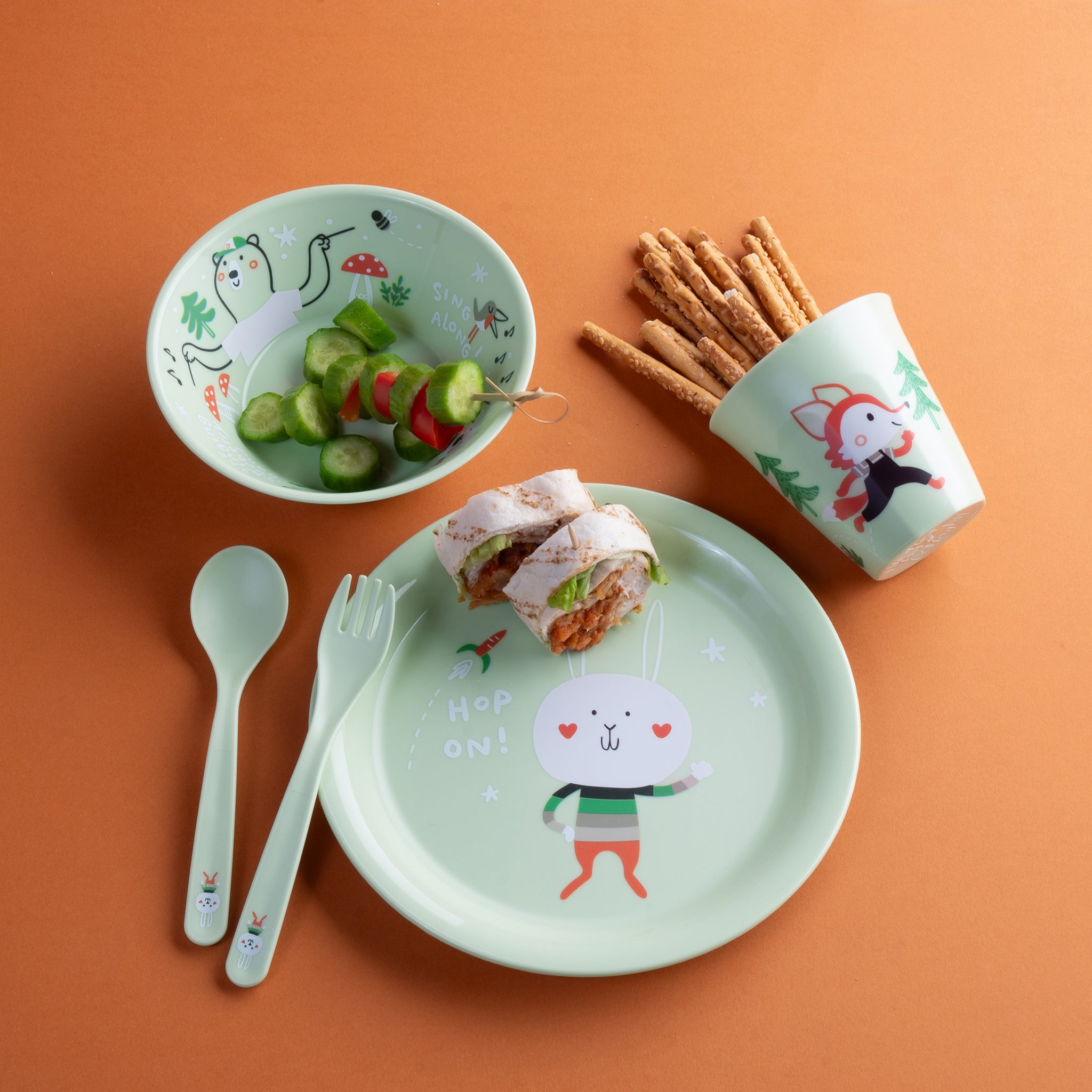 koziol Kindergeschirr-Set HOP ON AT HOME