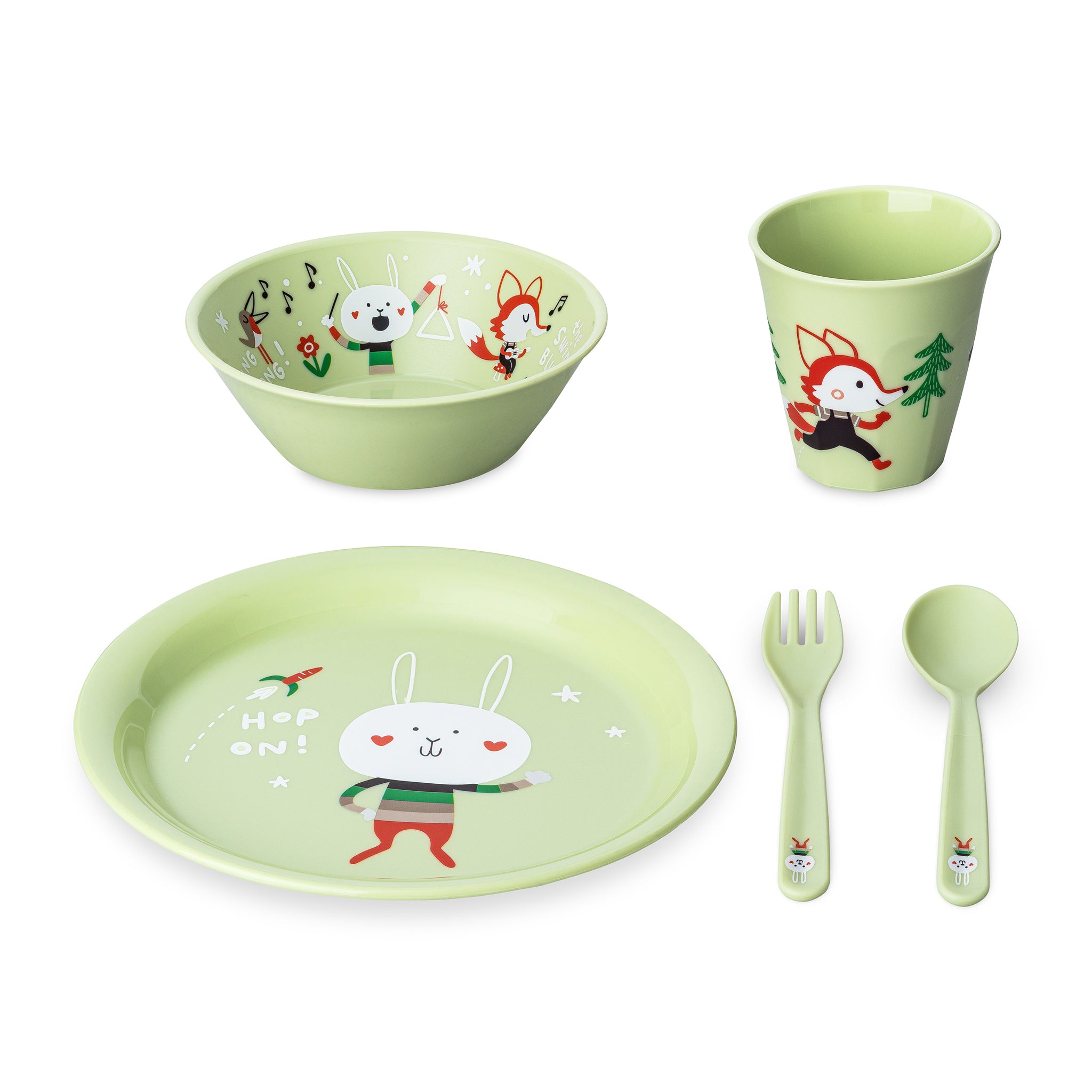 koziol Kindergeschirr-Set HOP ON AT HOME